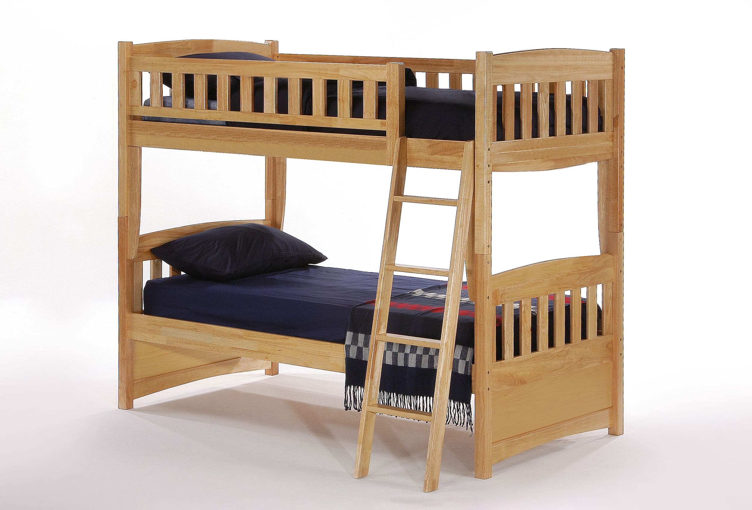 Cinnamon Wood Bunk Bed, Twin/Twin Size