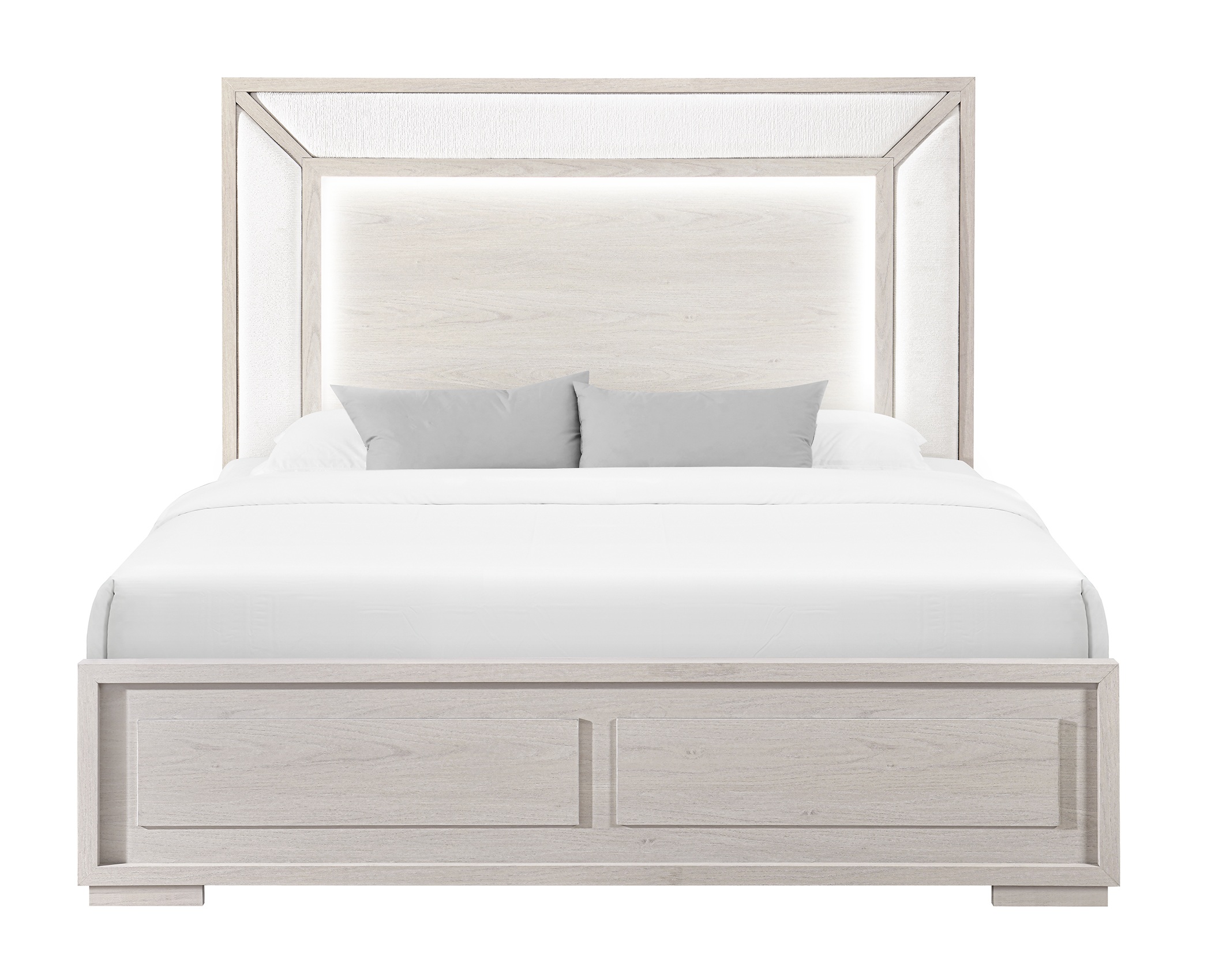Clara Queen Size Panel Bed with LED