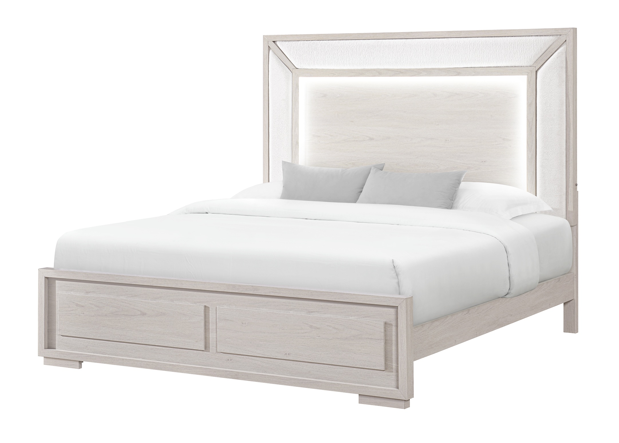 Clara Panel Bedroom Set with LED