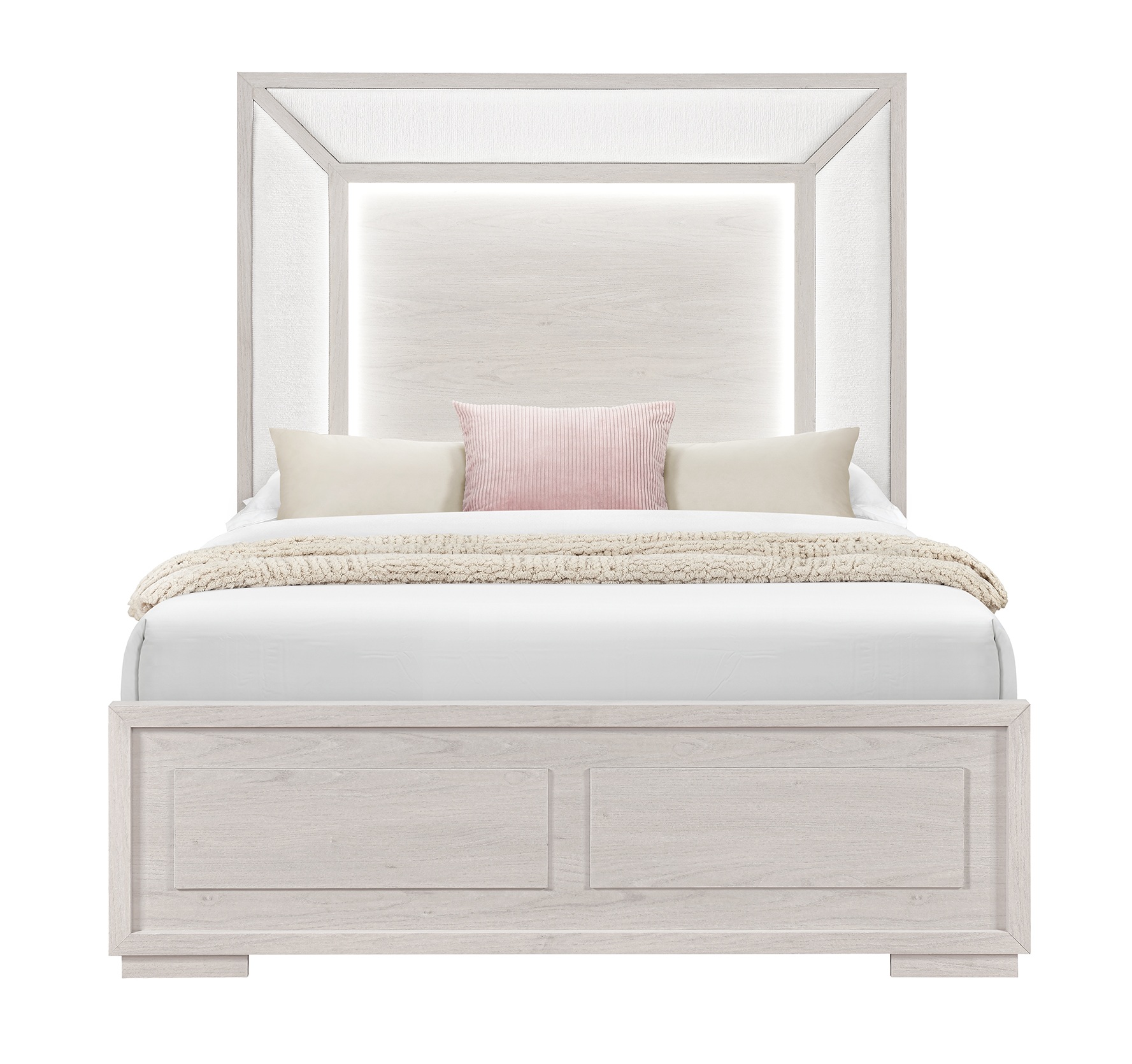 Clara Panel Bedroom Set with LED