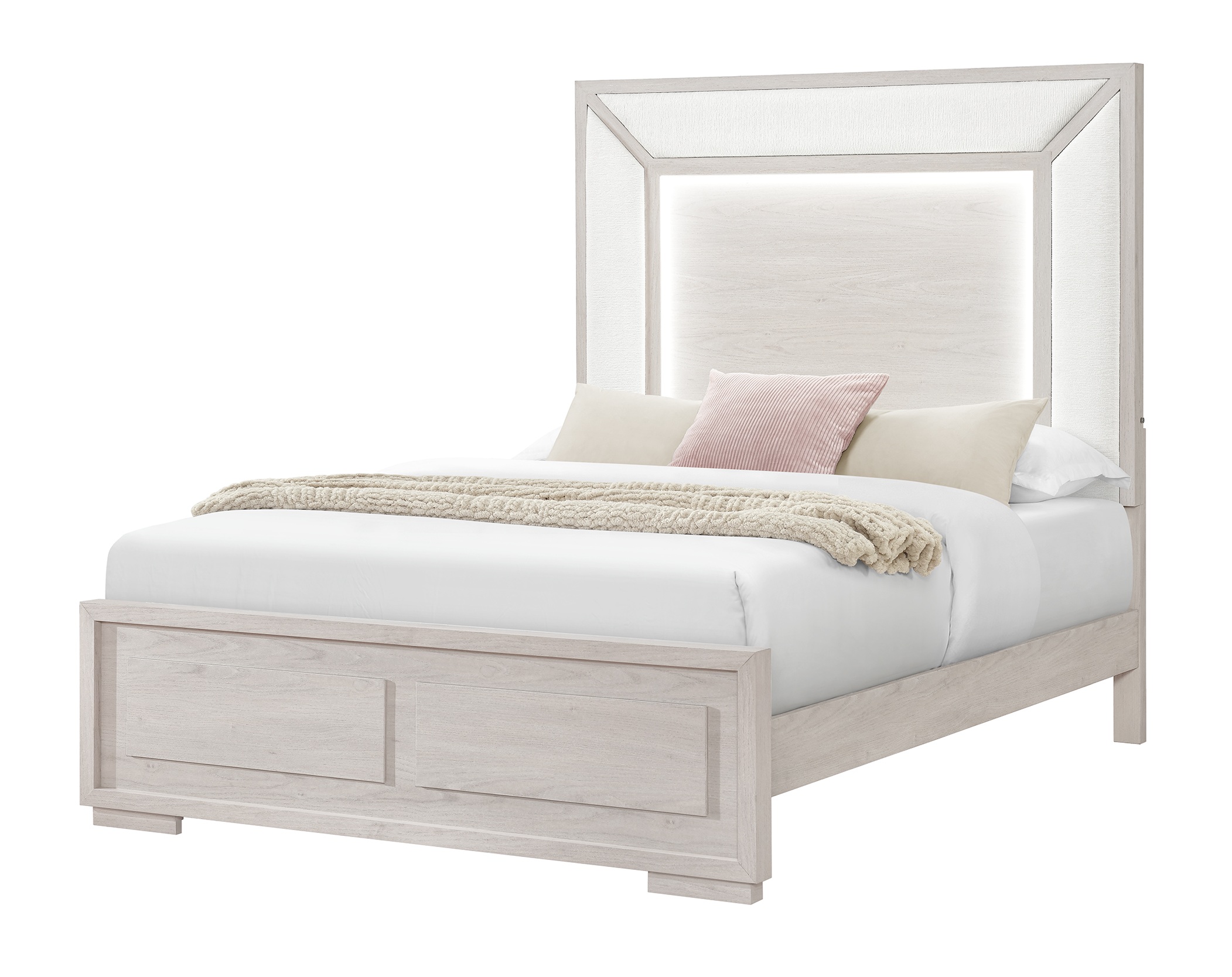 Clara Panel Bedroom Set with LED