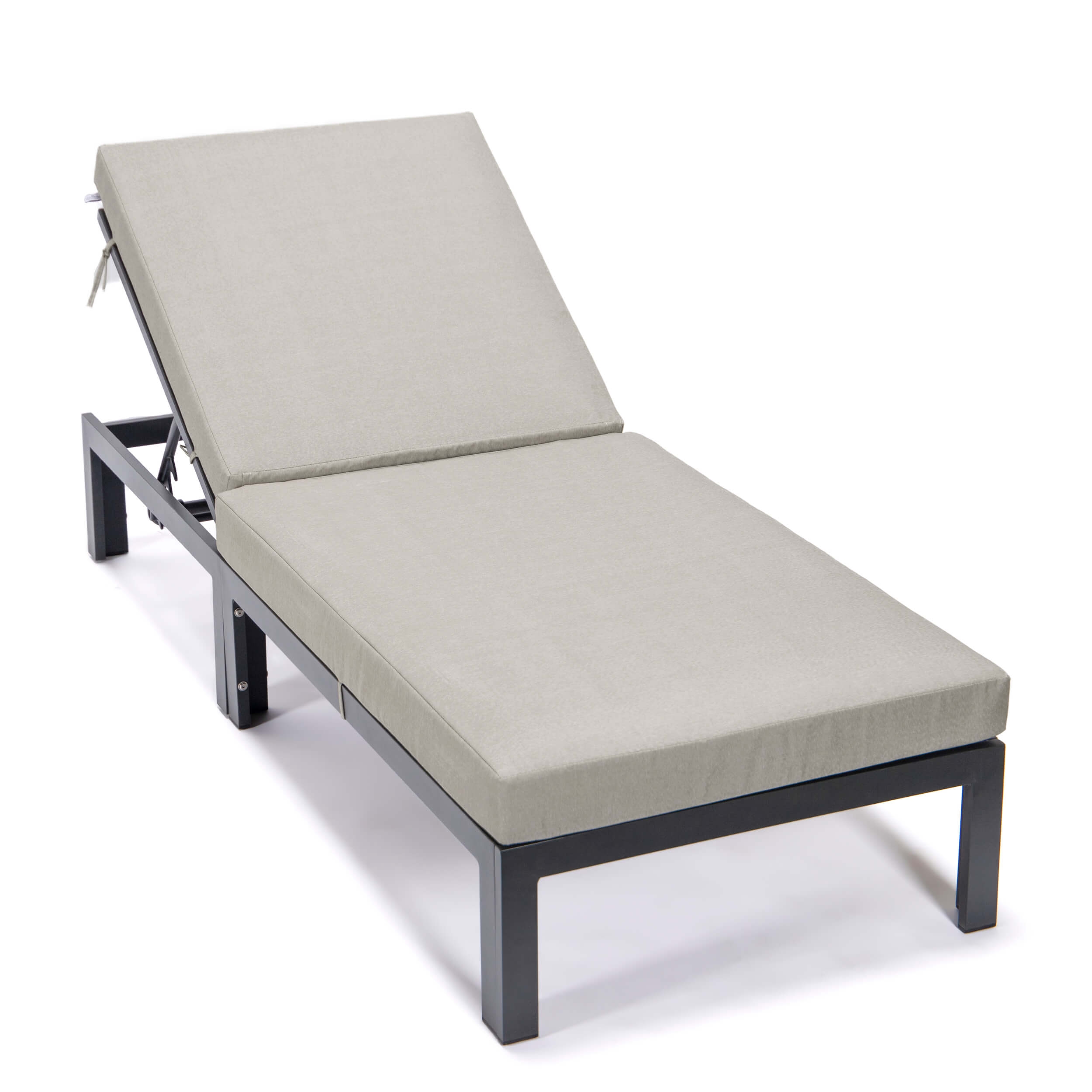 Chelsea Modern Aluminum Outdoor Chaise Lounge with Cushions