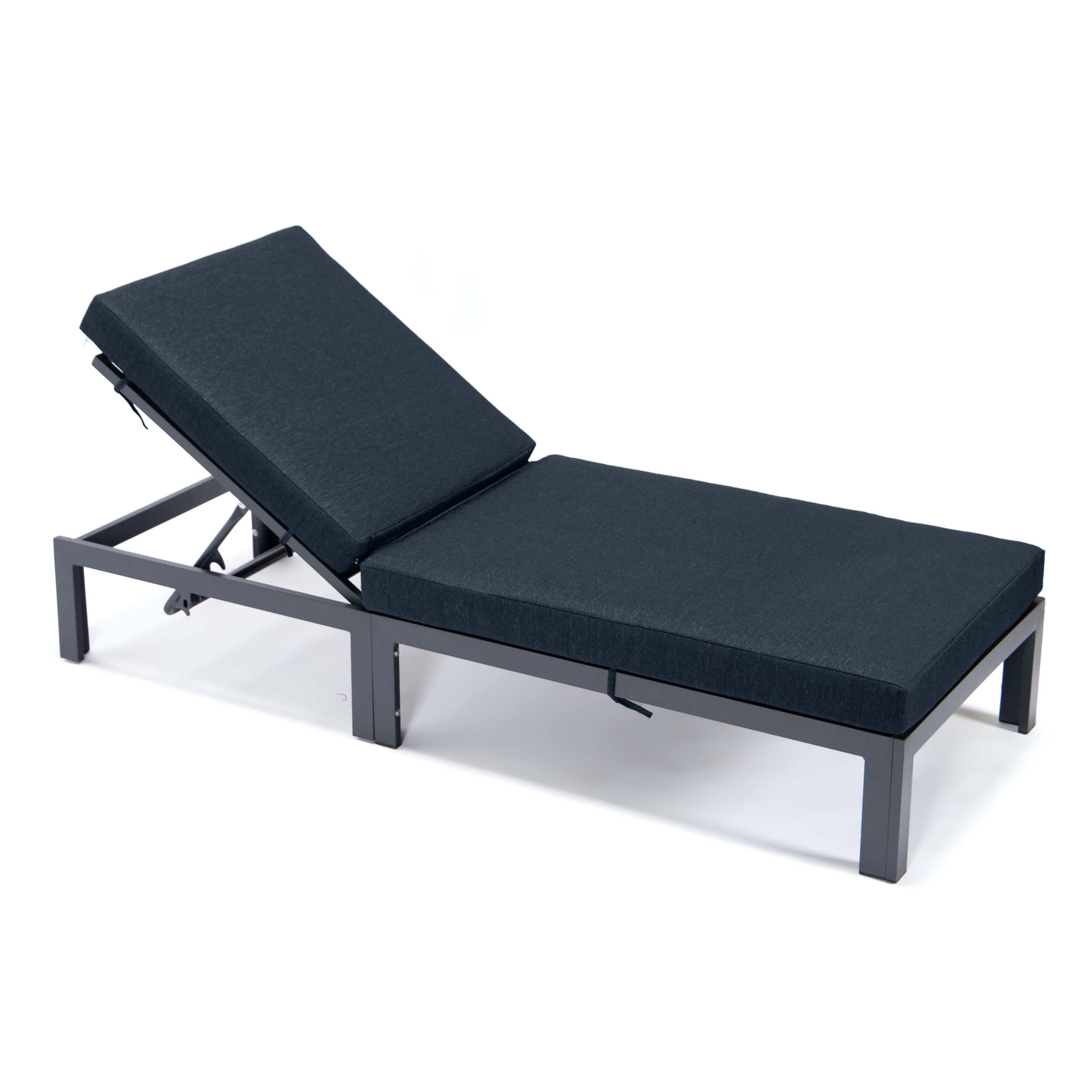 Chelsea Modern Aluminum Outdoor Chaise Lounge with Cushions