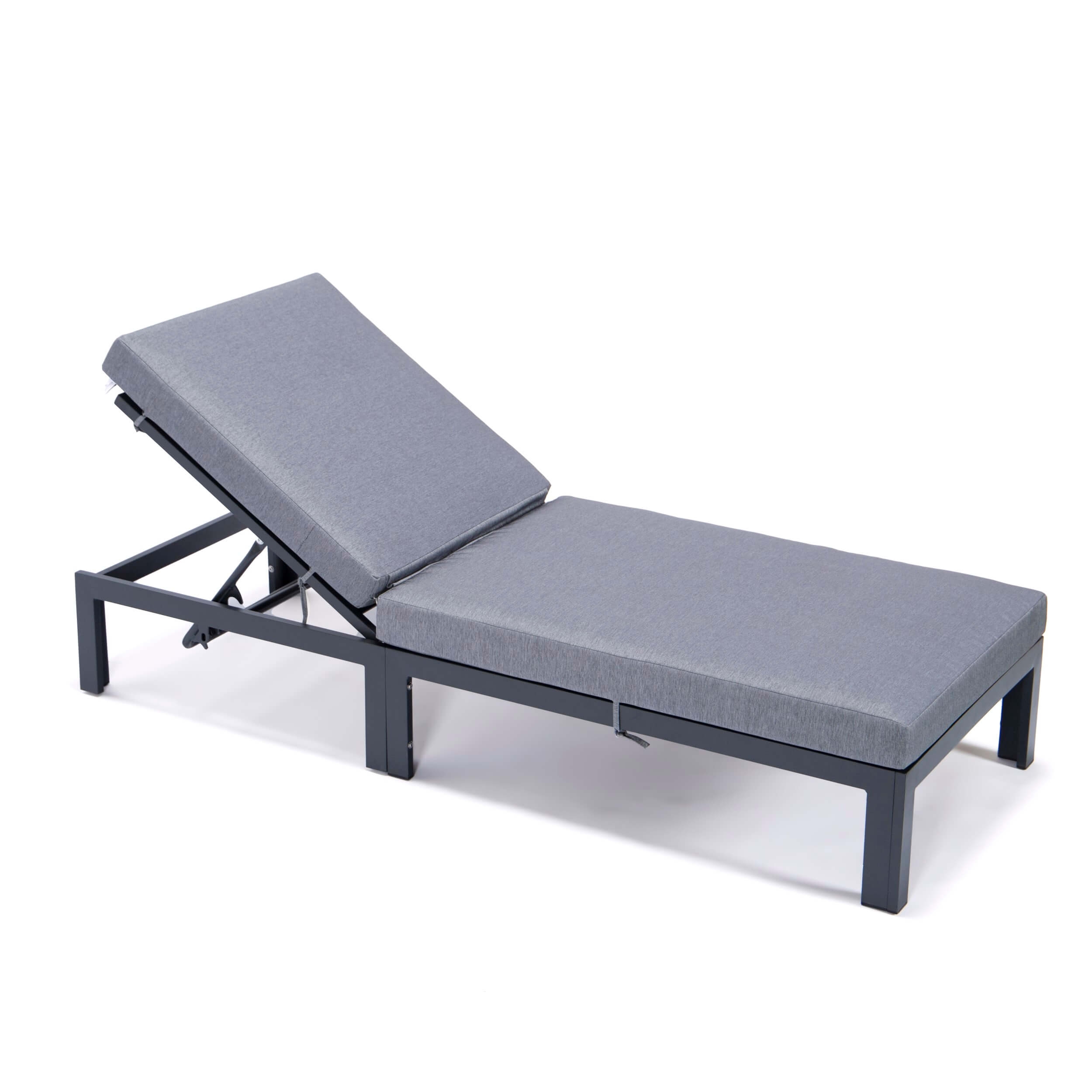 Chelsea Modern Aluminum Outdoor Chaise Lounge with Cushions