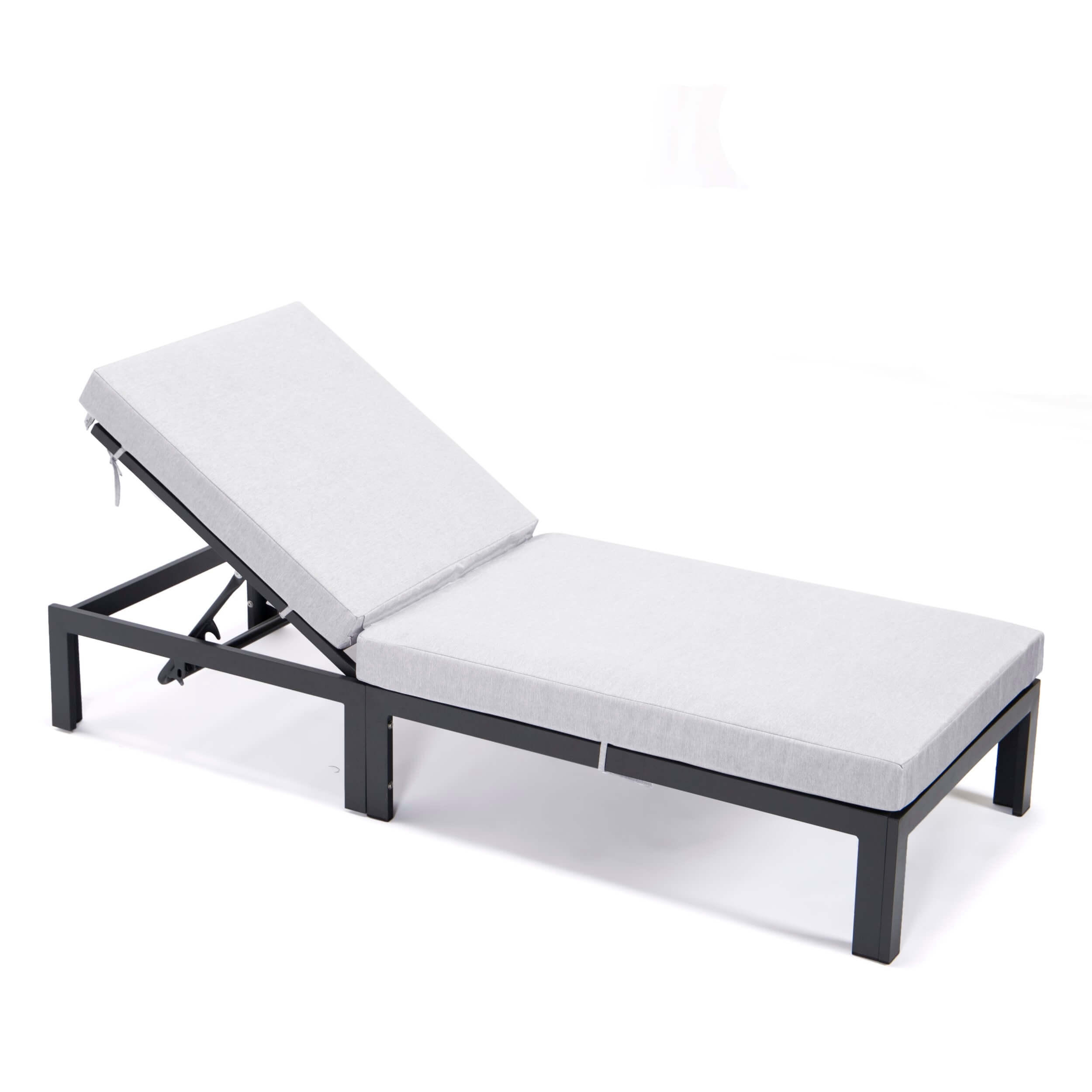 Chelsea Modern Aluminum Outdoor Chaise Lounge with Cushions
