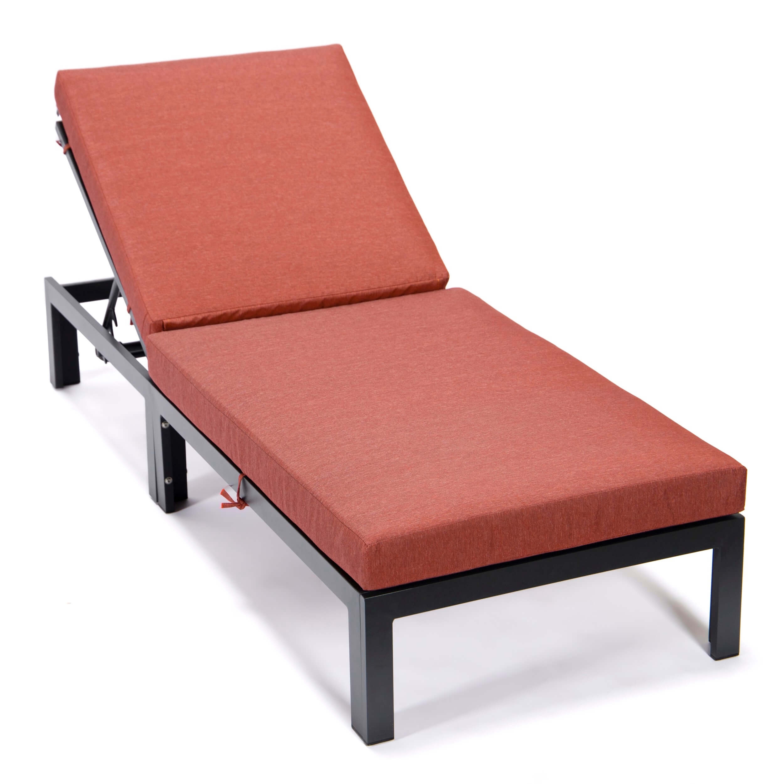 Chelsea Modern Aluminum Outdoor Chaise Lounge with Cushions