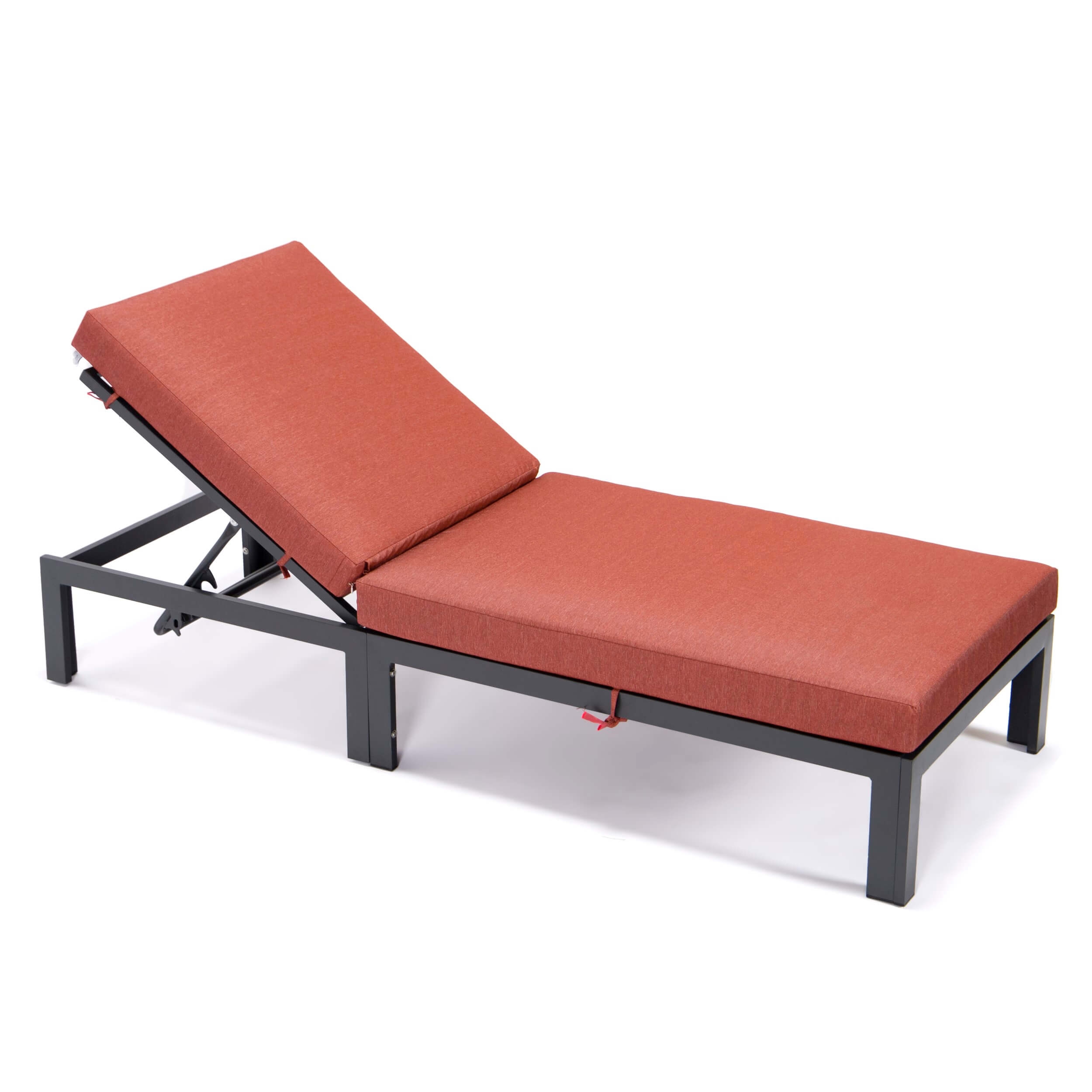 Chelsea Modern Aluminum Outdoor Chaise Lounge with Cushions