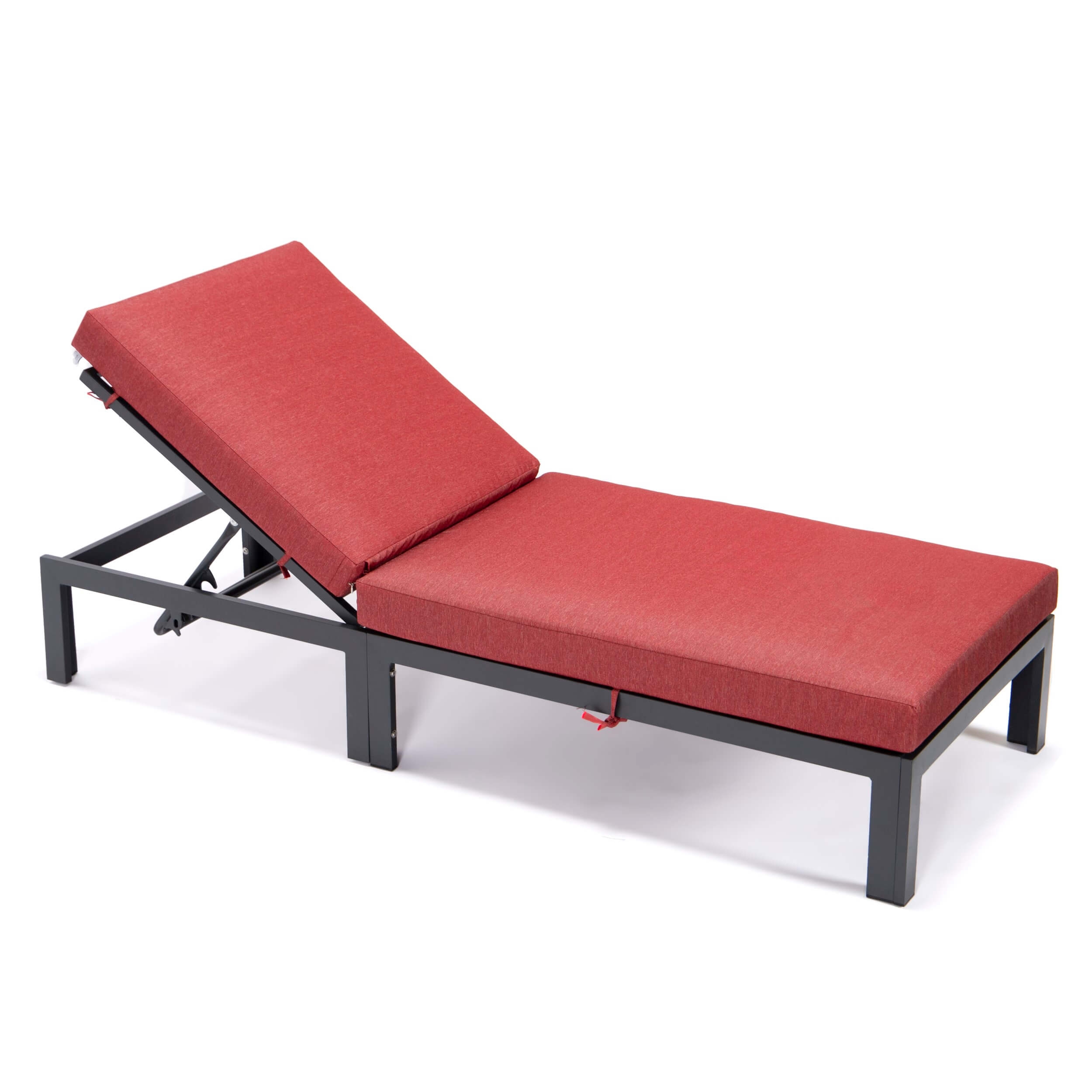 Chelsea Modern Aluminum Outdoor Chaise Lounge with Cushions