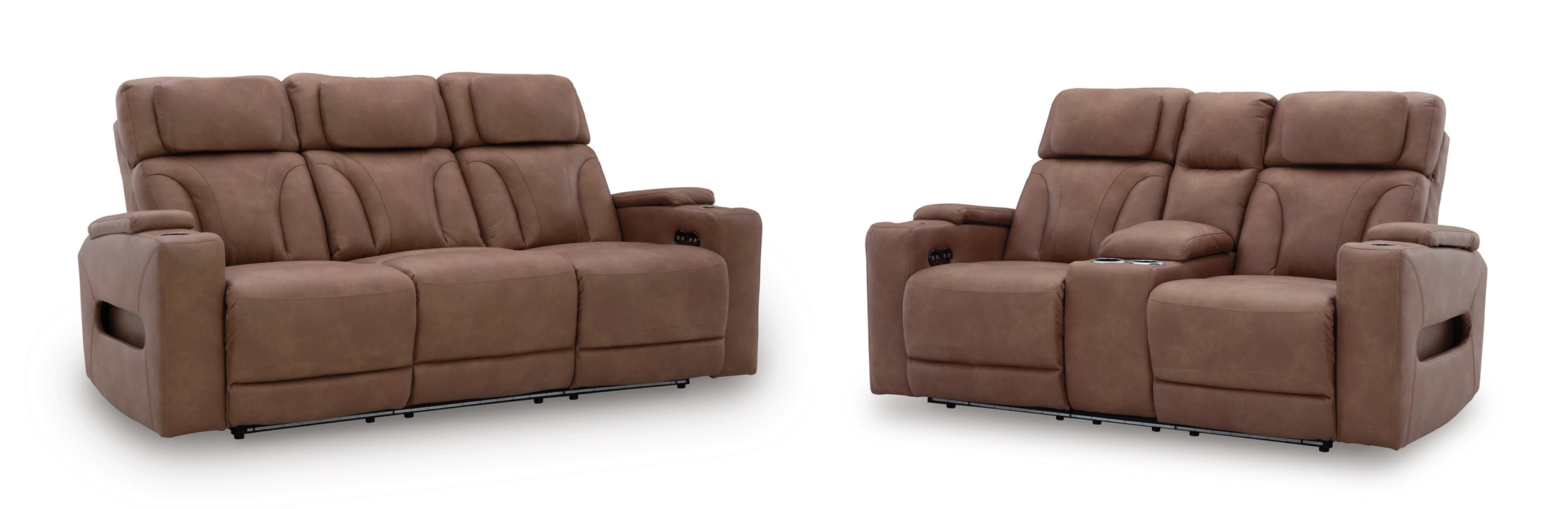 Clean-Slate Faux Leather Power Reclining Living Room Set