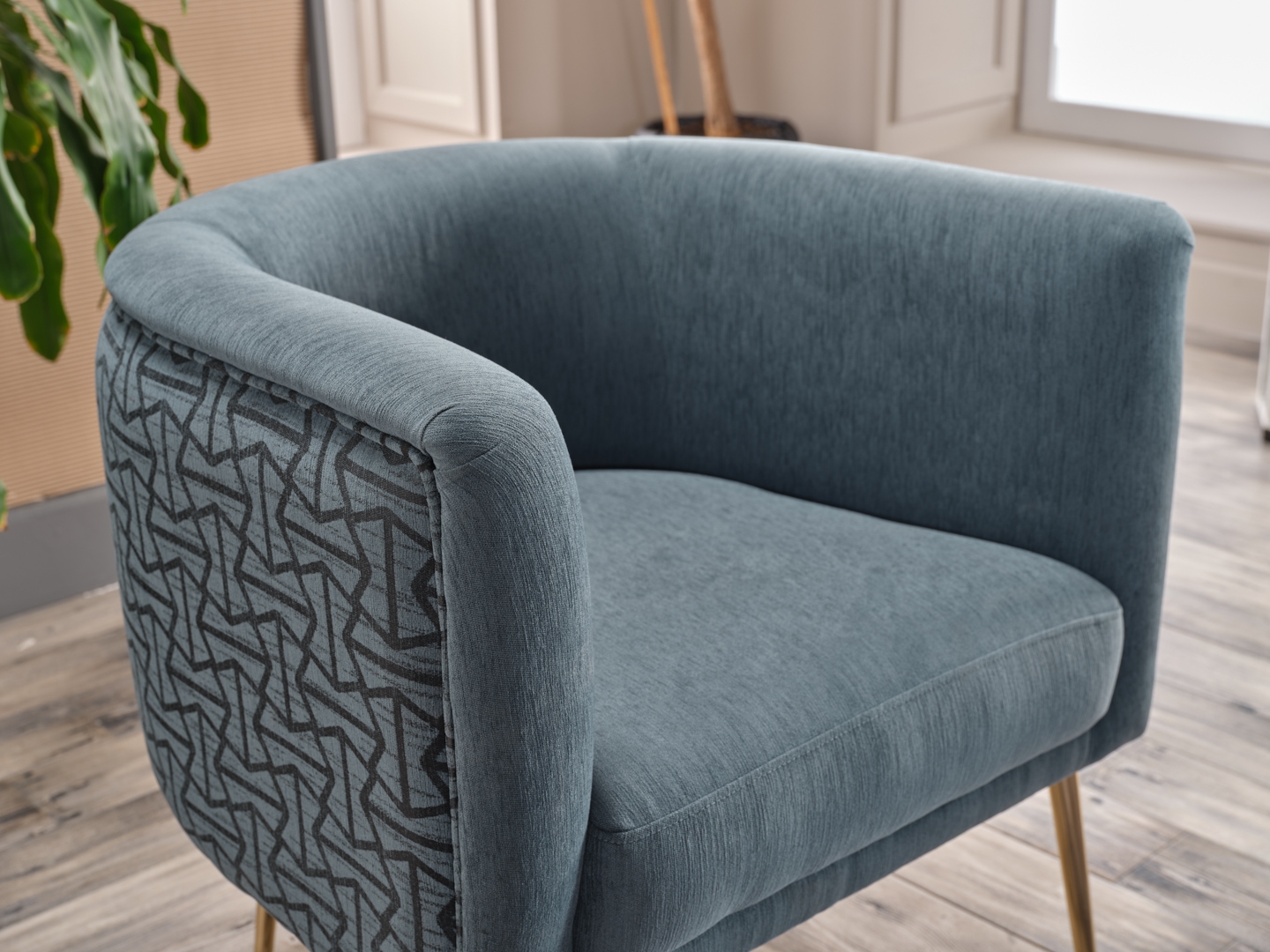 Cloak Fabric Accent Armchair