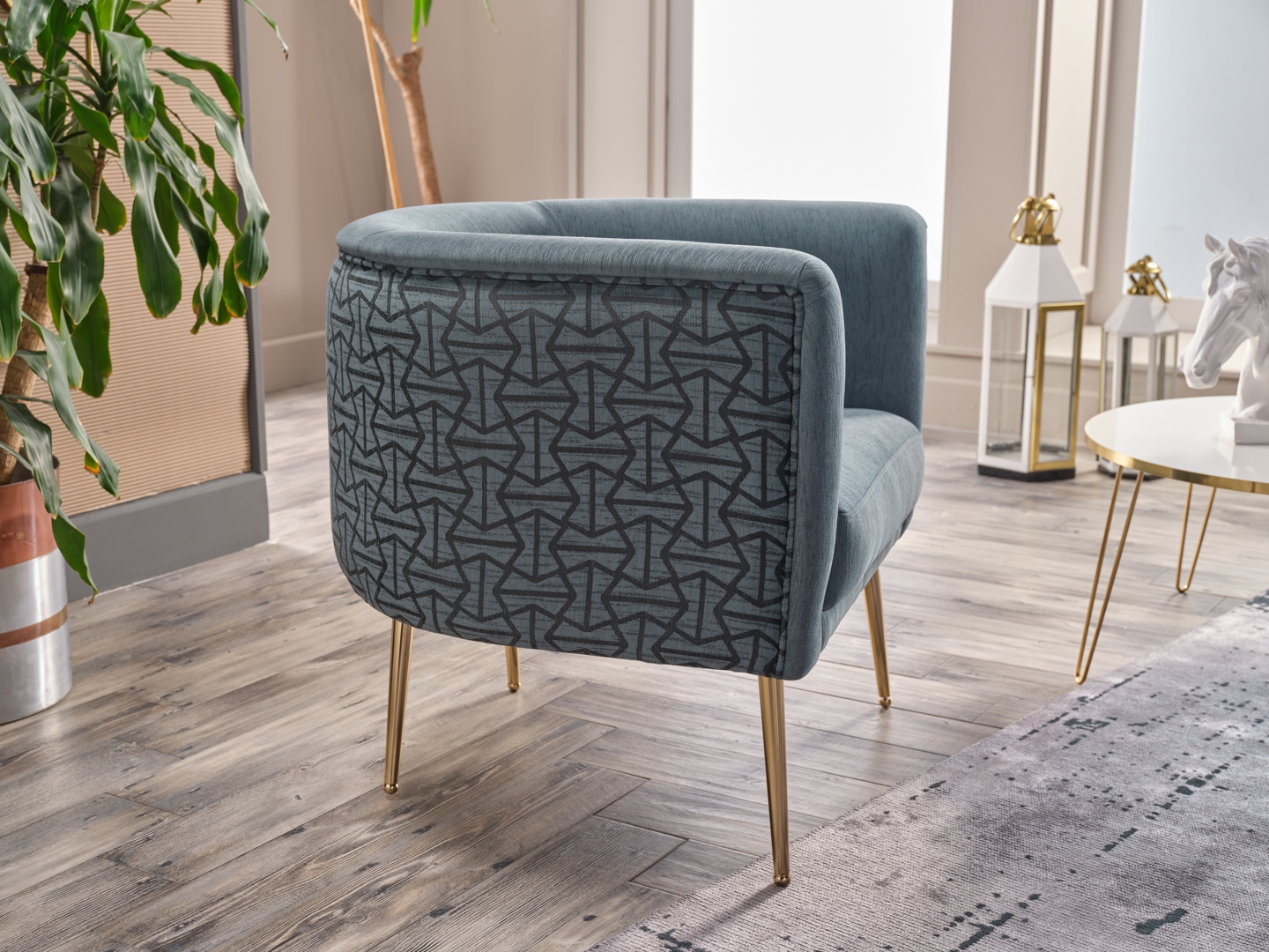 Cloak Fabric Accent Armchair