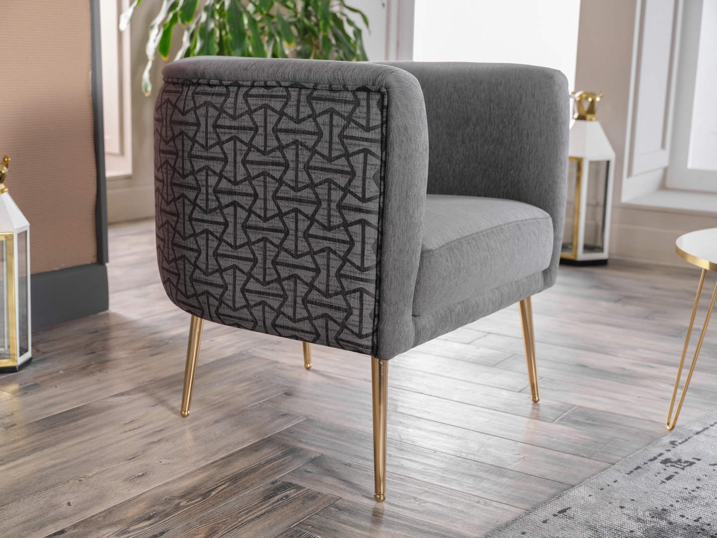 Cloak Fabric Accent Armchair