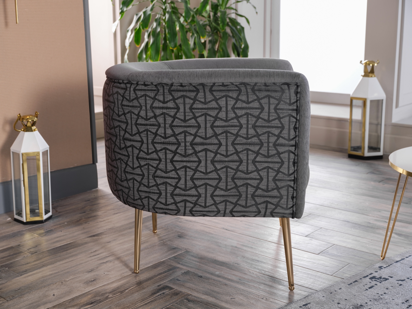 Cloak Fabric Accent Armchair