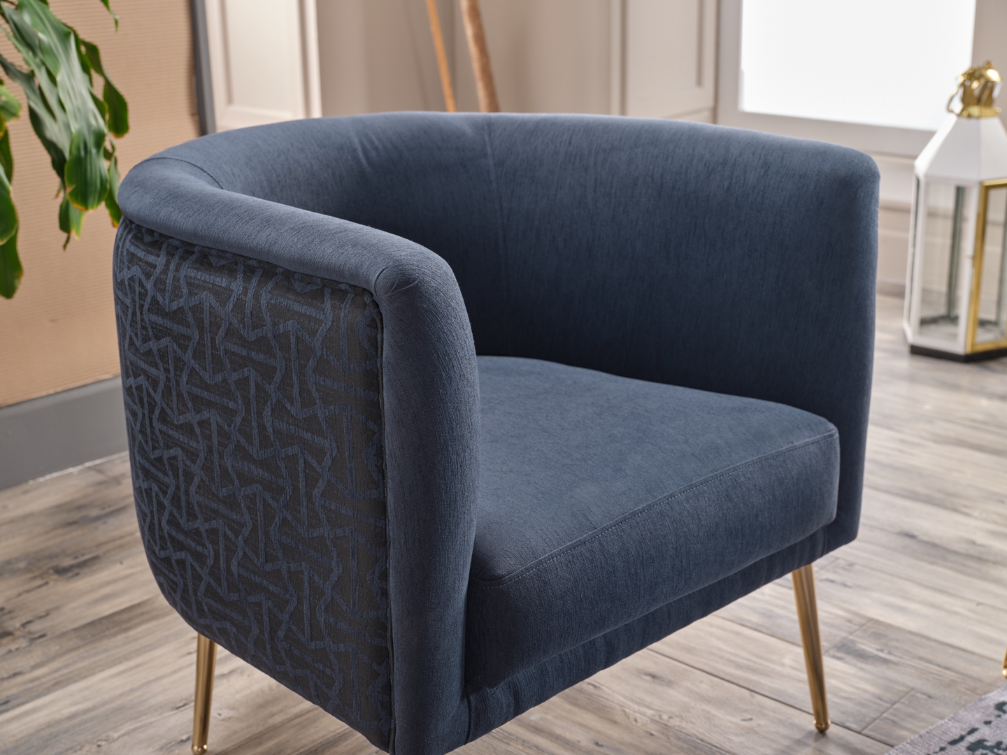 Cloak Fabric Accent Armchair