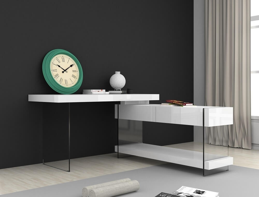 Cloud Modern Office Desk w/Storage Drawers
