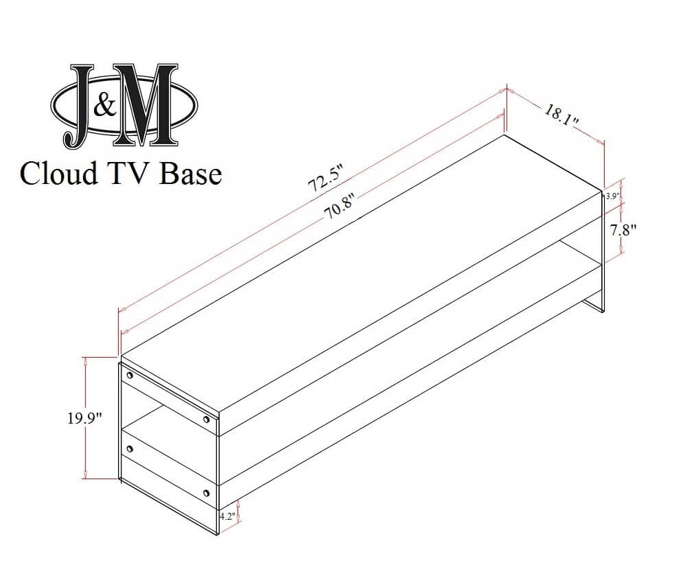 Cloud Modern TV Base for TVs up to 72"