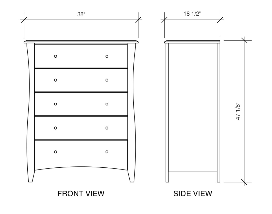Clove Wood Chest w/5 Drawers
