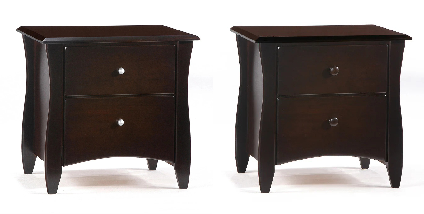 Clove Wood Nightstand w/2 Drawers