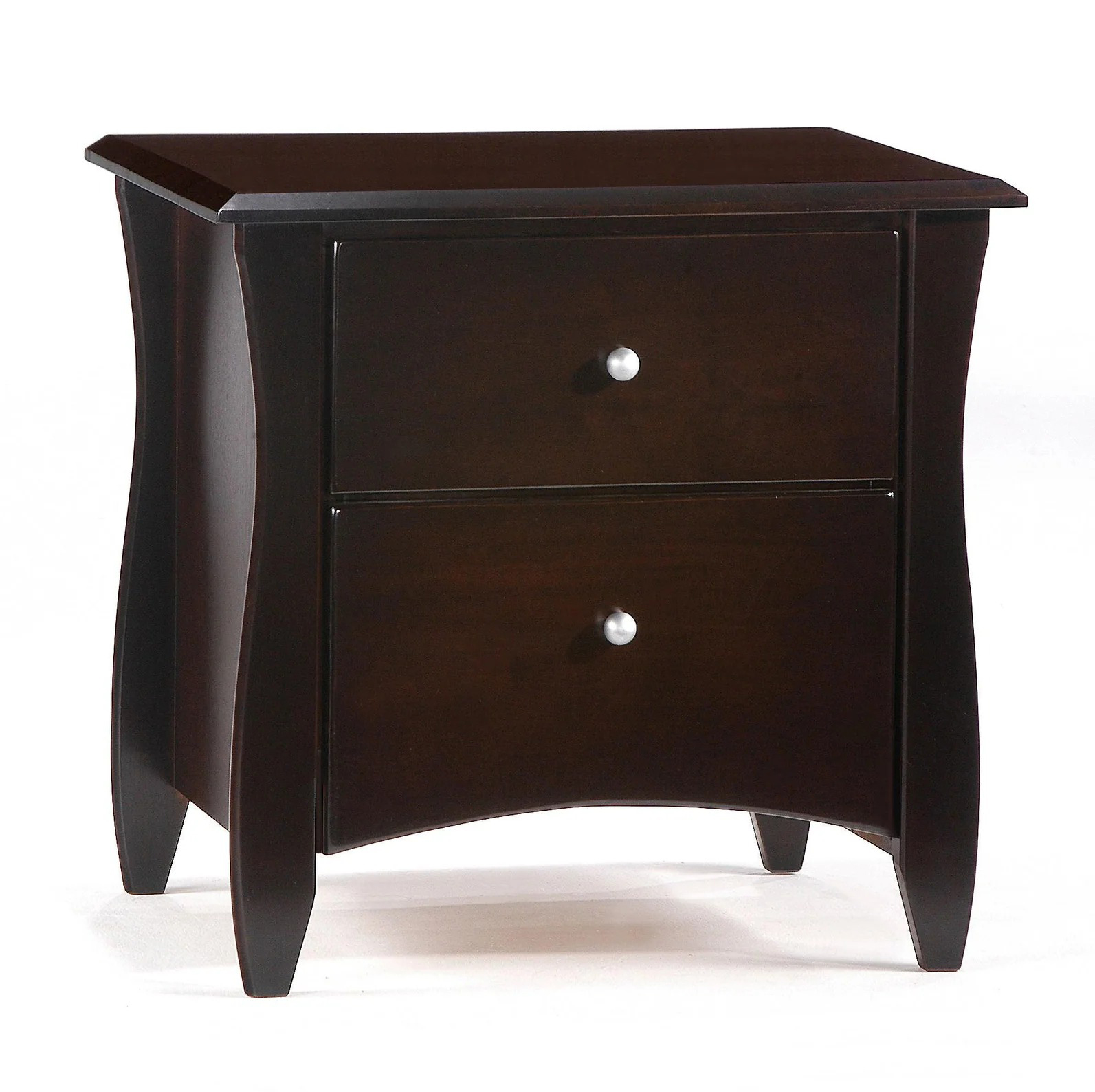 Clove Wood Nightstand w/2 Drawers