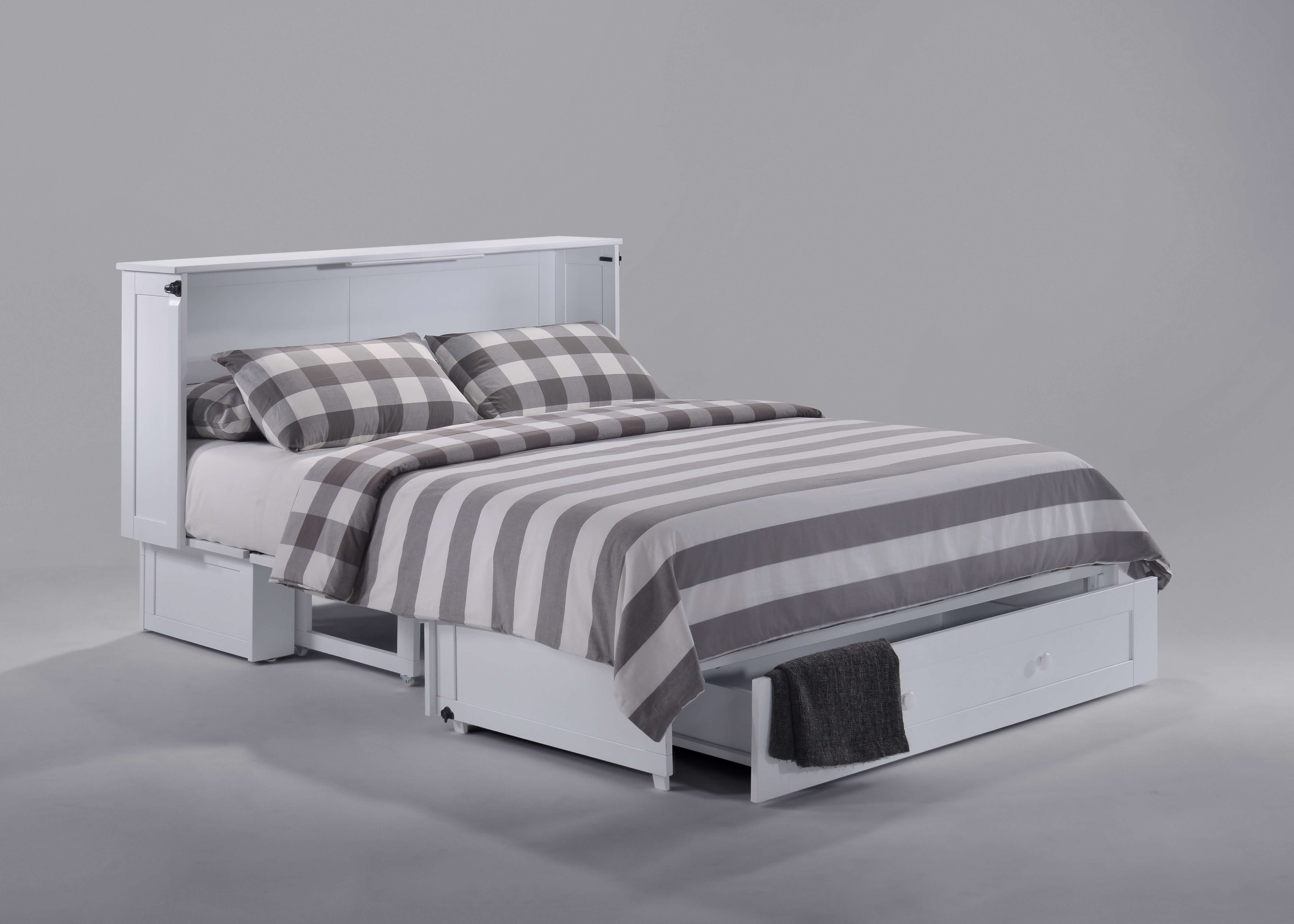 Clover Wood Murphy Cabinet Bed w/Mattress