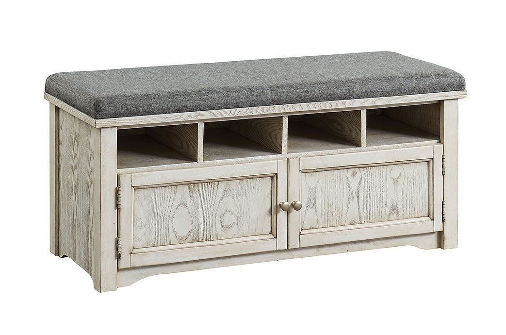 Gwebdolyn Fabric/Wood Storage Shoe Bench