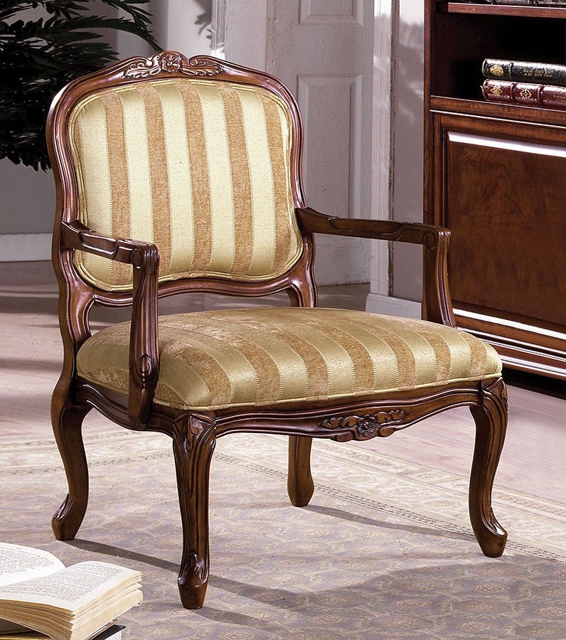 Burnaby Fabric/Wood Accent Arm Chair
