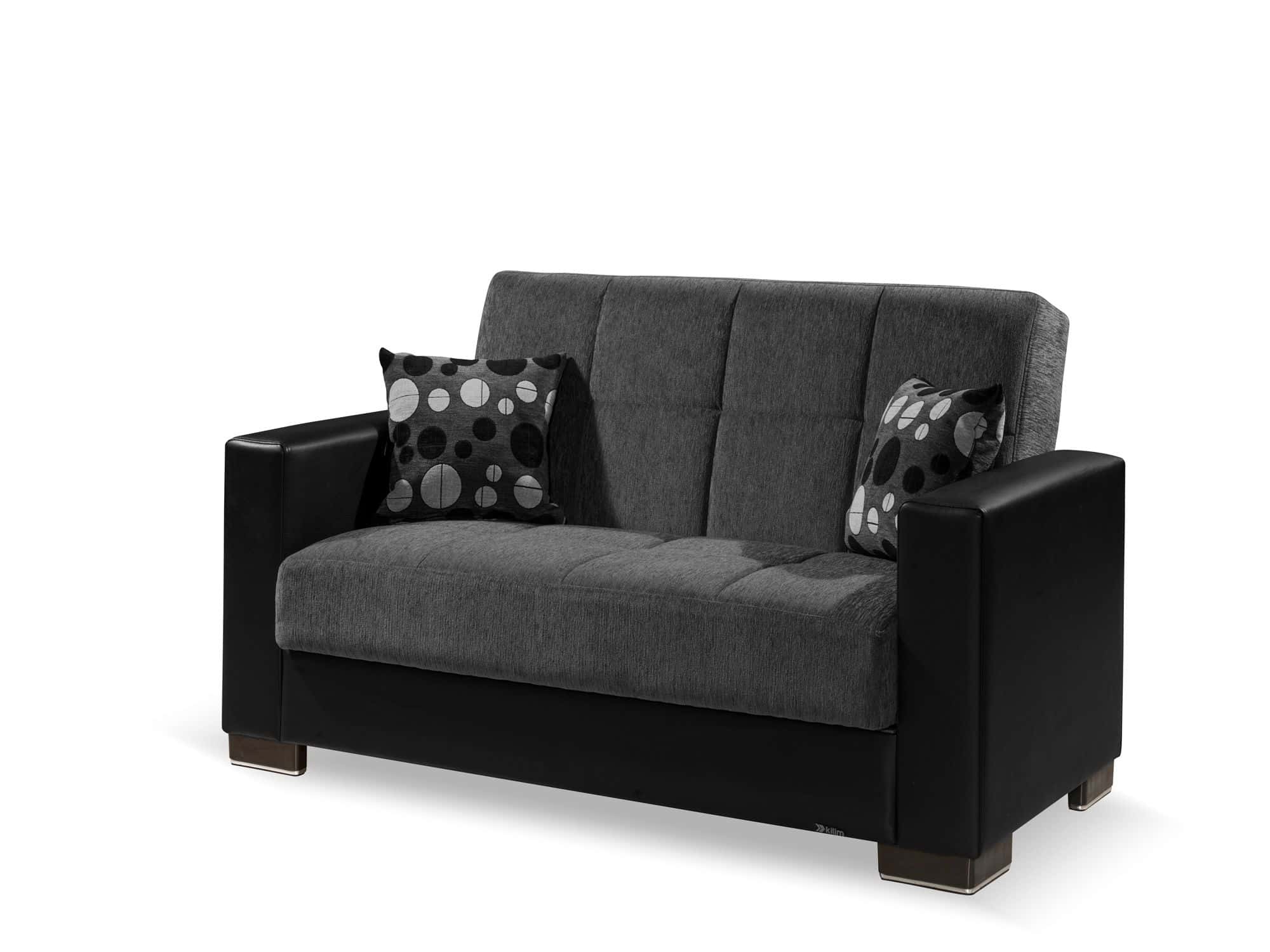 Armada Fabric/PU Convertible Loveseat