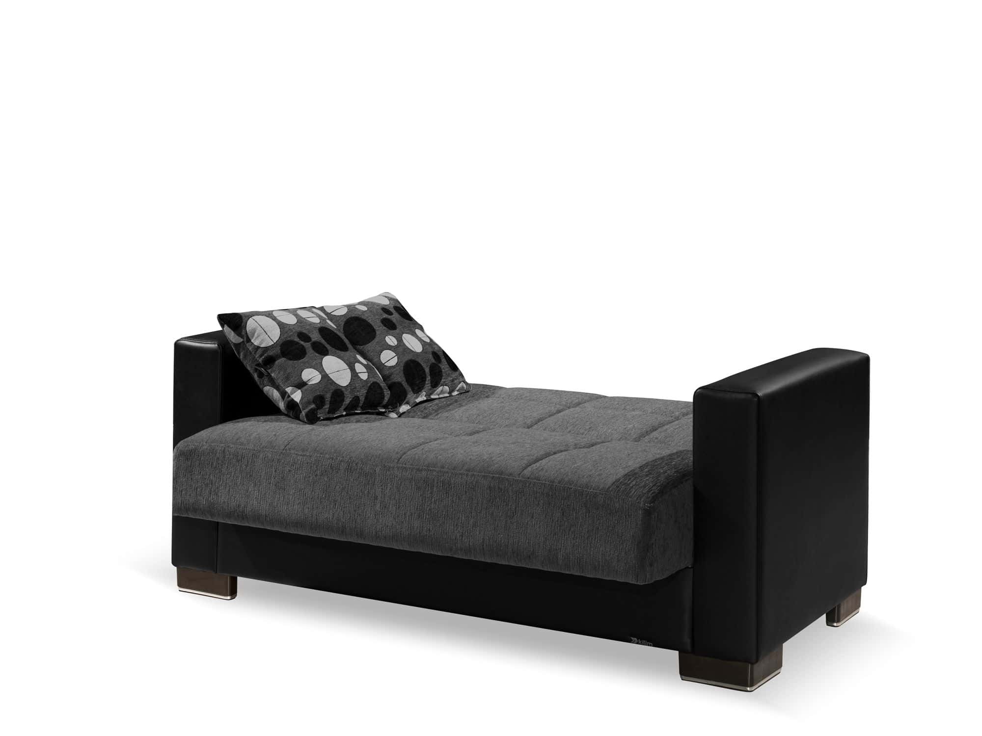 Armada Fabric/PU Convertible Loveseat