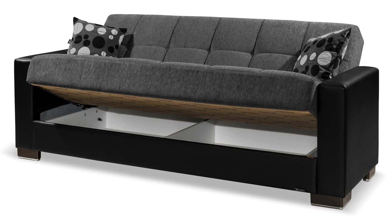 Armada Fabric/PU Convertible Sofabed