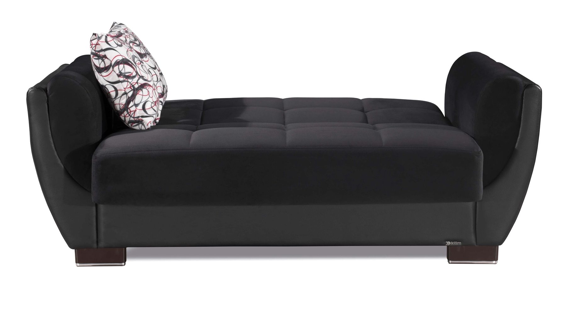 Armada Air Fabric/PU Convertible Loveseat