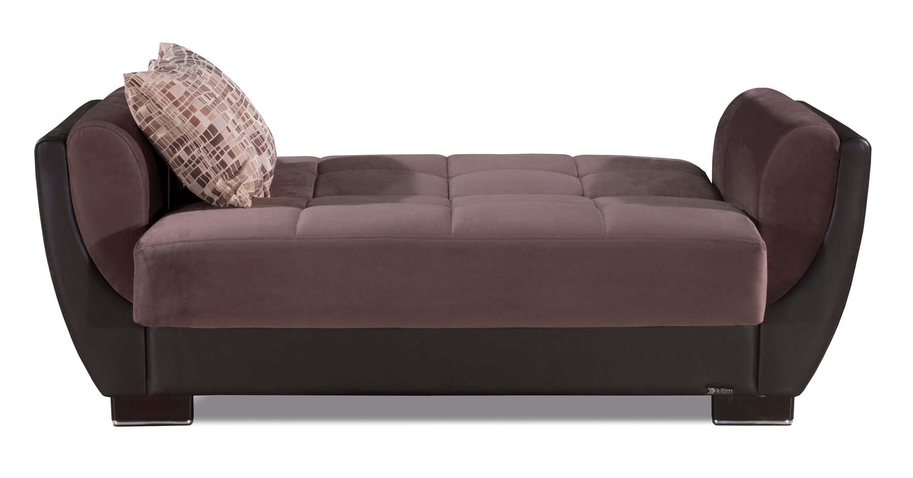 Armada Air Fabric/PU Convertible Loveseat
