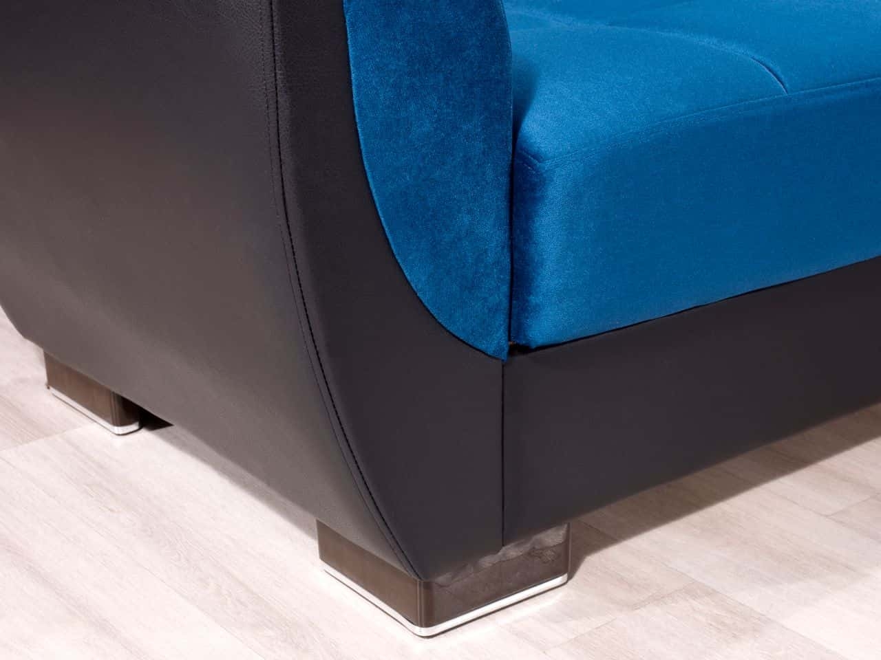Armada Air Fabric/PU Convertible Loveseat