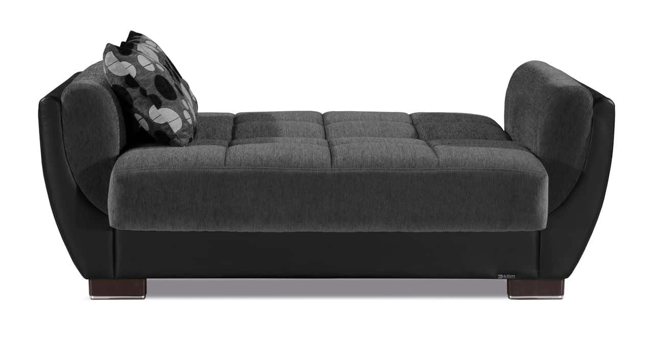 Armada Air Fabric/PU Convertible Loveseat