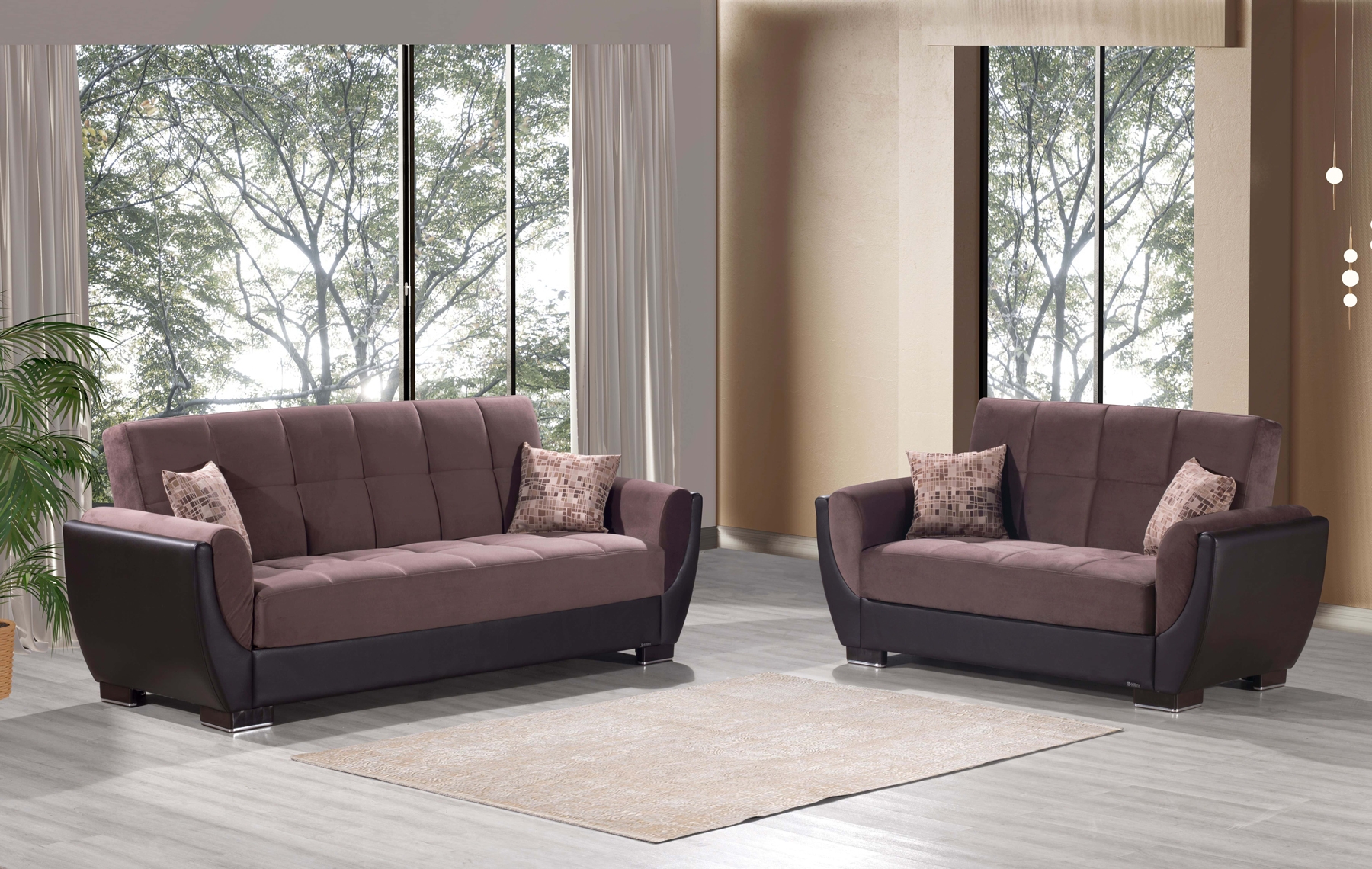 Armada Air Fabric Convertible Living Room Set