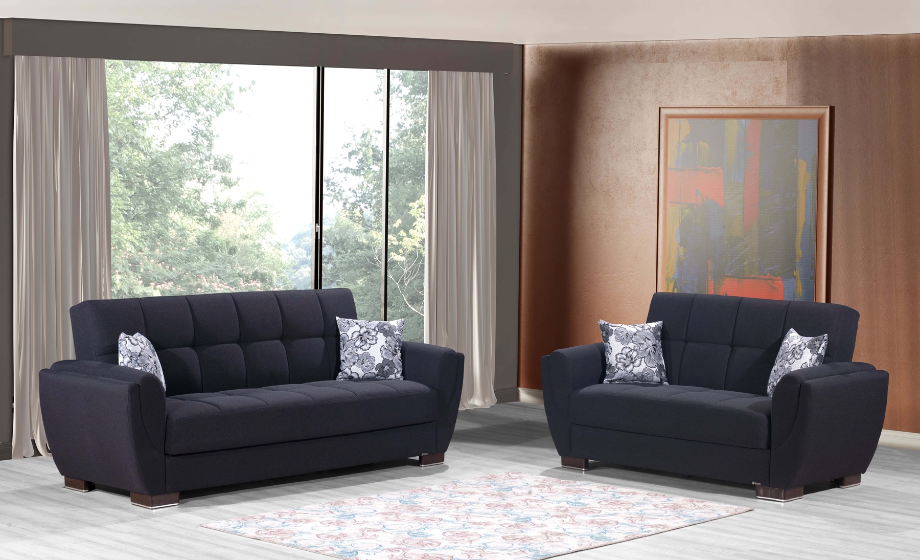 Armada Air Fabric Convertible Living Room Set