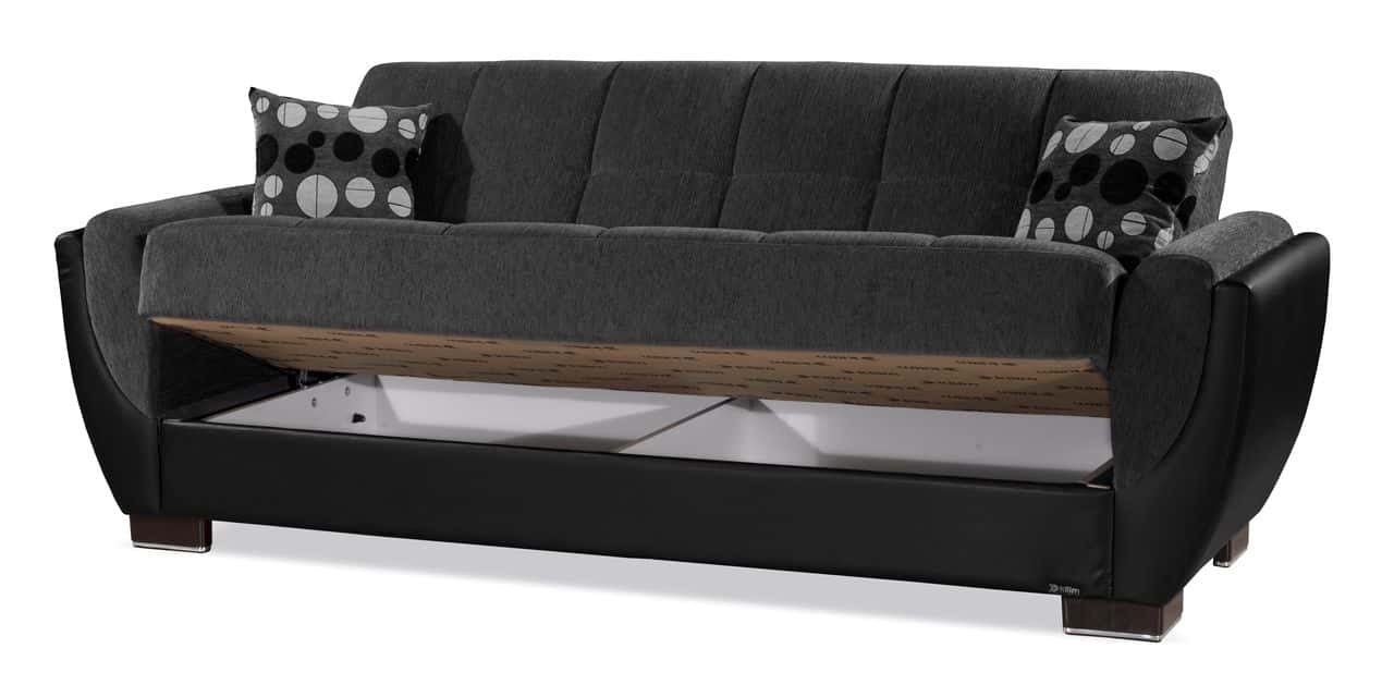 Armada Air Fabric/PU Convertible Sofabed
