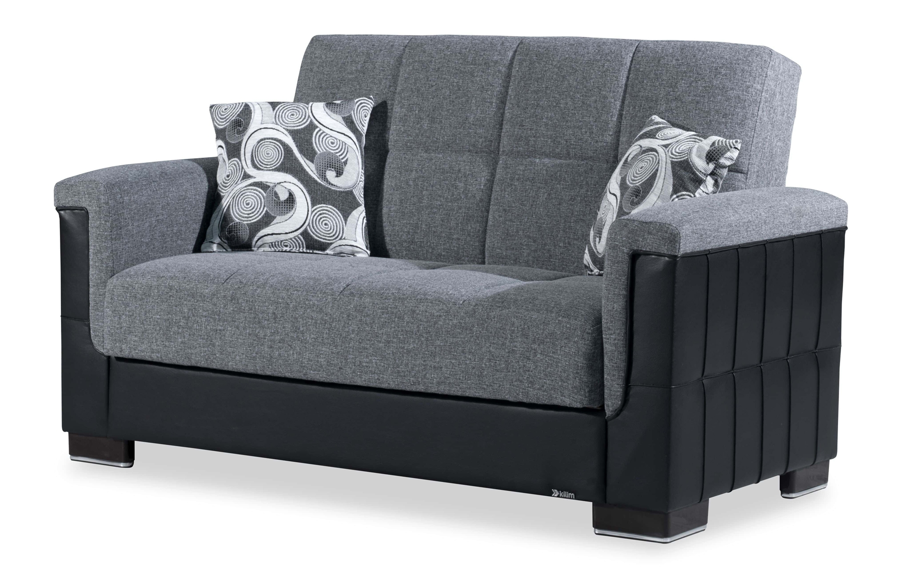 Armada Pro Fabric/PU Convertible Loveseat