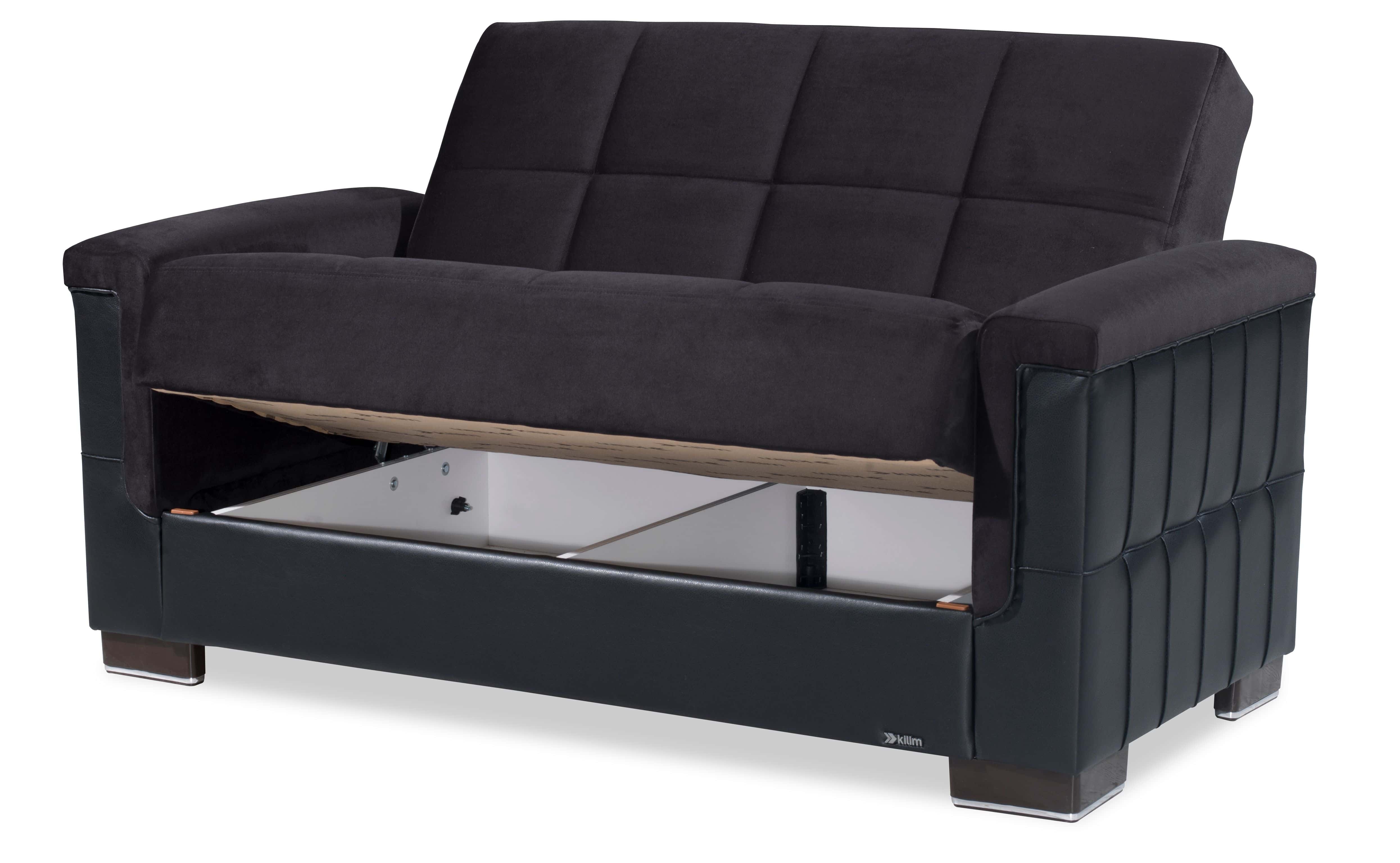 Armada Pro Fabric/PU Convertible Loveseat