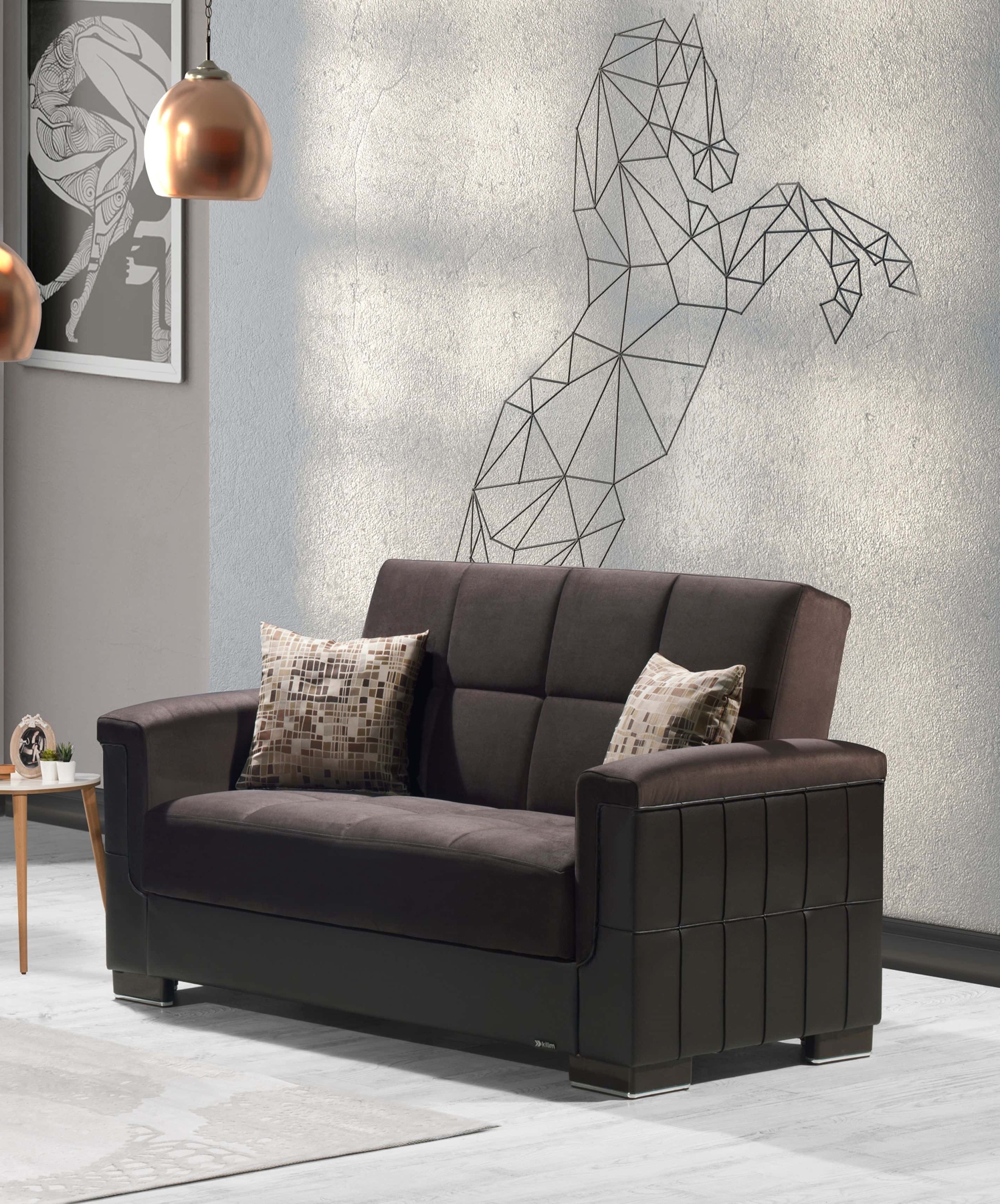 Armada Pro Fabric/PU Convertible Living Room Set