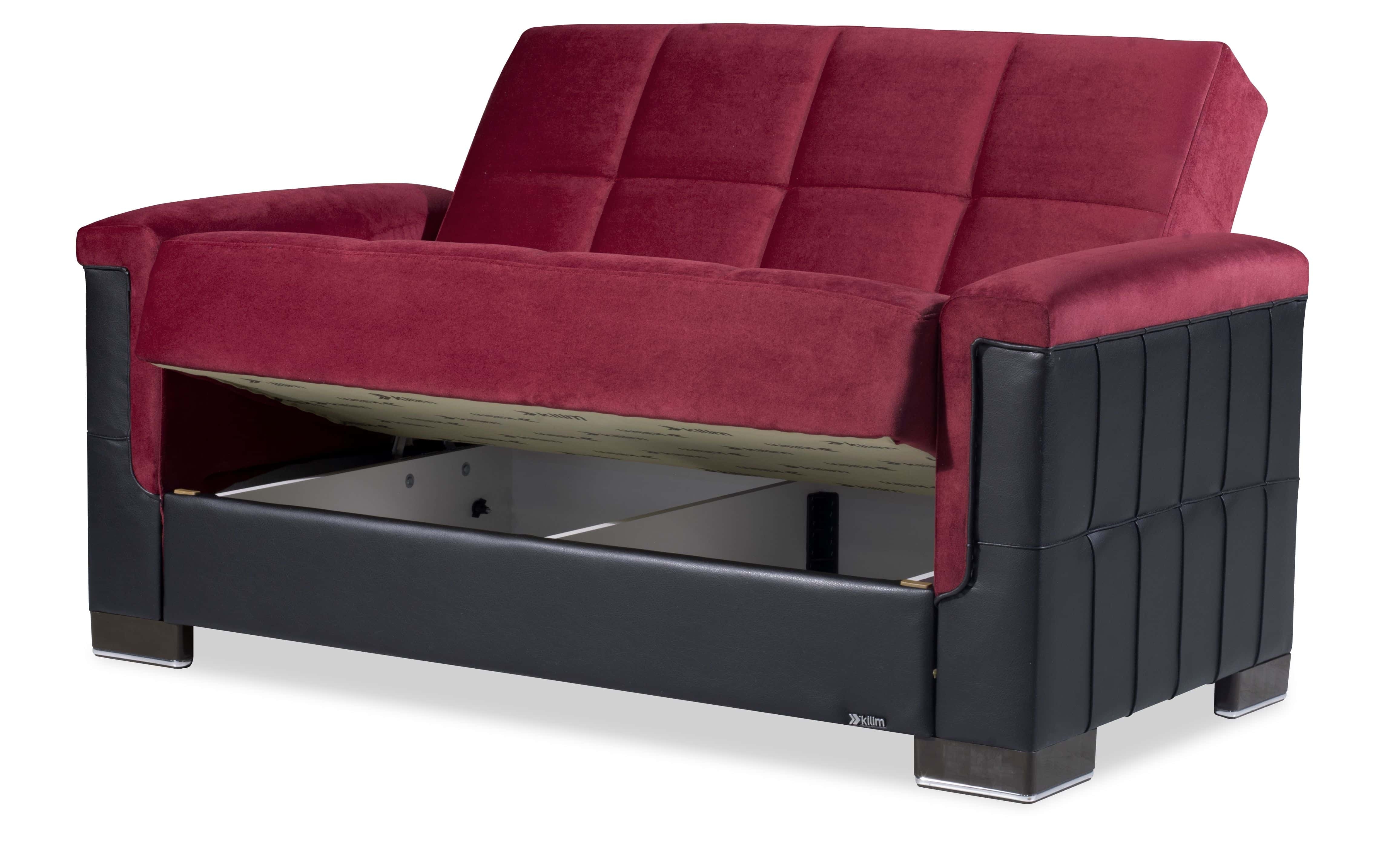 Armada Pro Fabric/PU Convertible Loveseat
