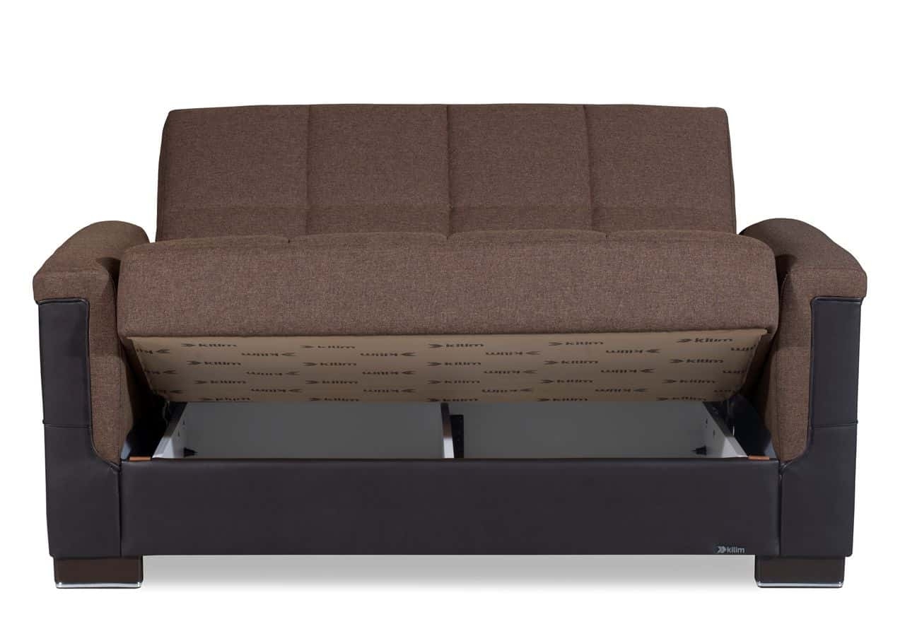 Armada Pro Fabric/PU Convertible Loveseat