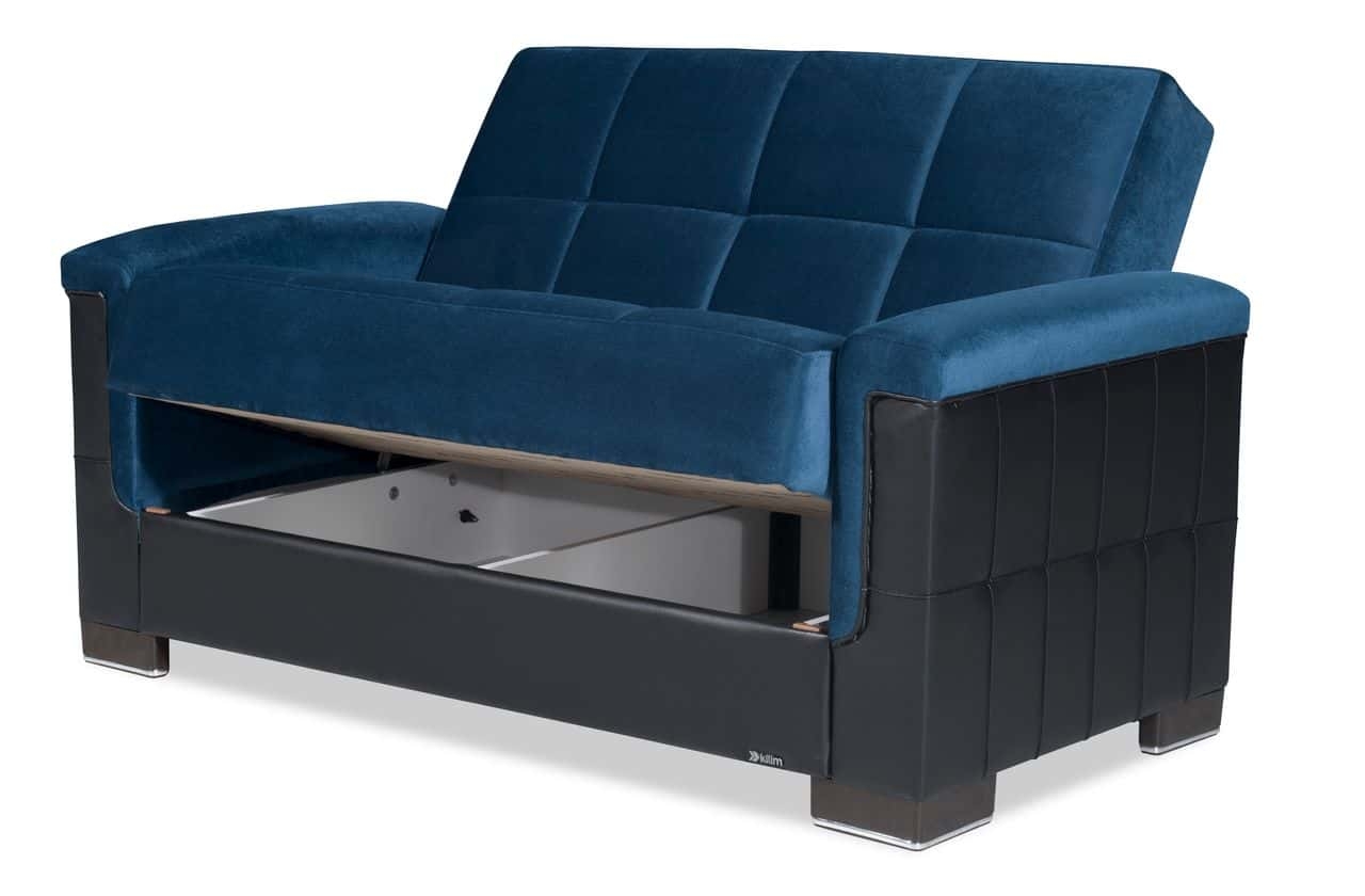 Armada Pro Fabric/PU Convertible Loveseat