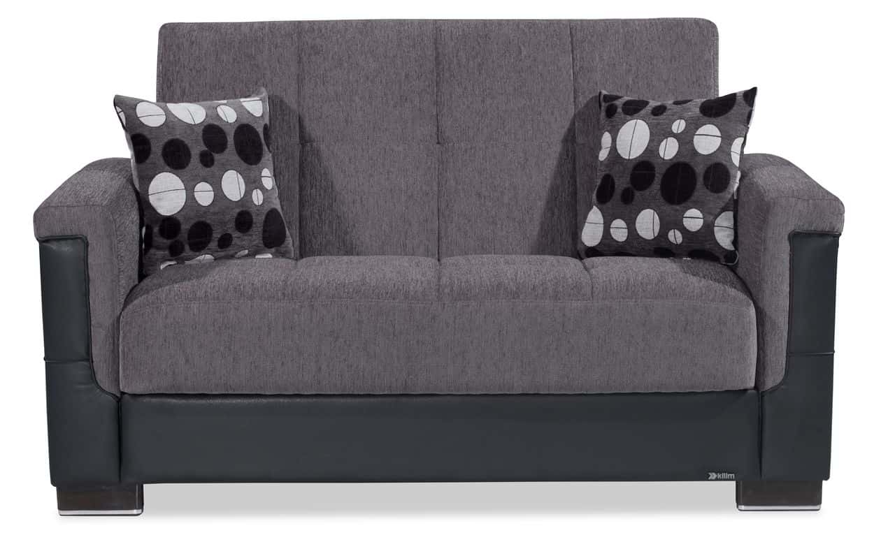 Armada Pro Fabric/PU Convertible Loveseat