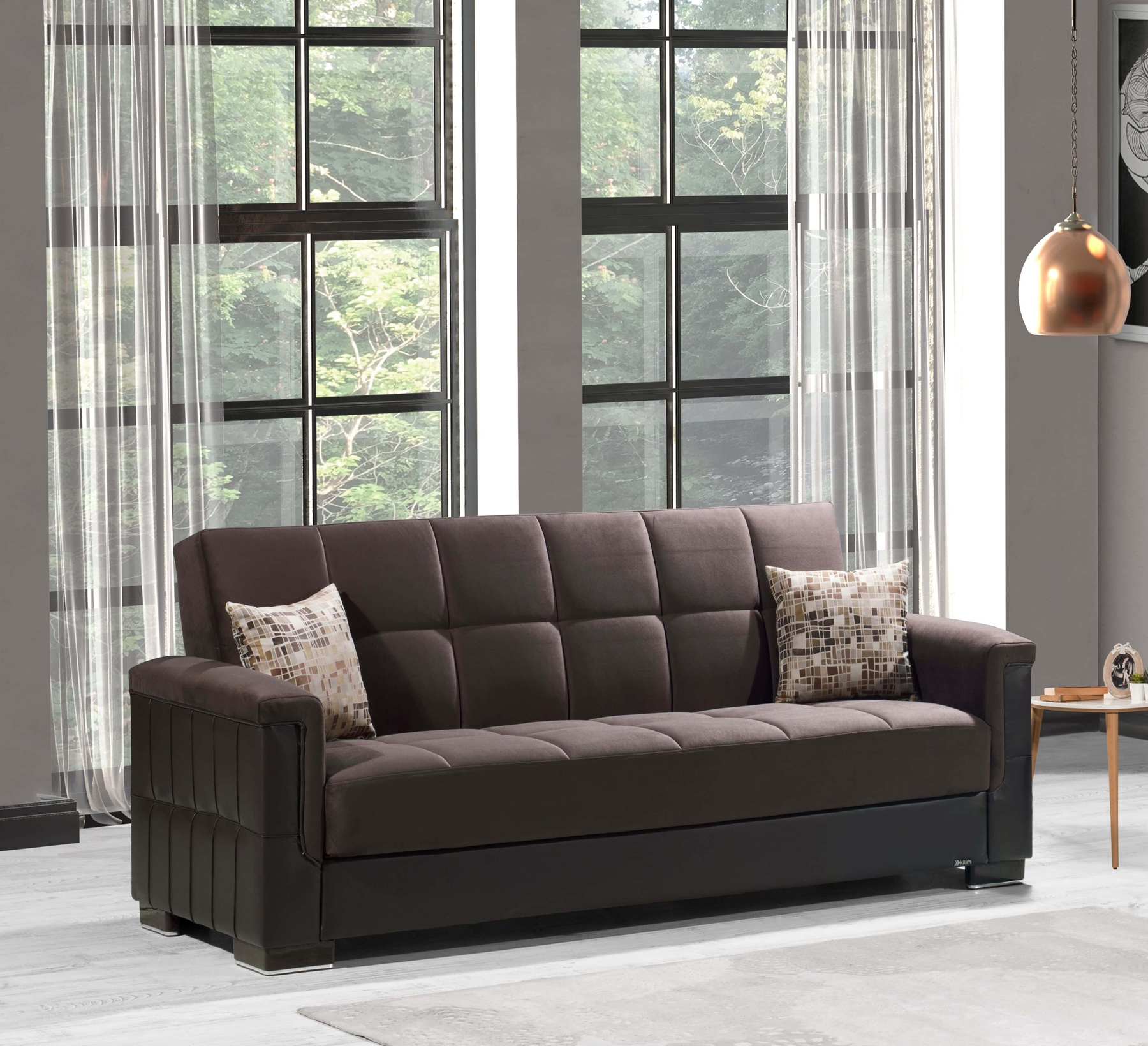 Armada Pro Fabric/PU Convertible Sofabed