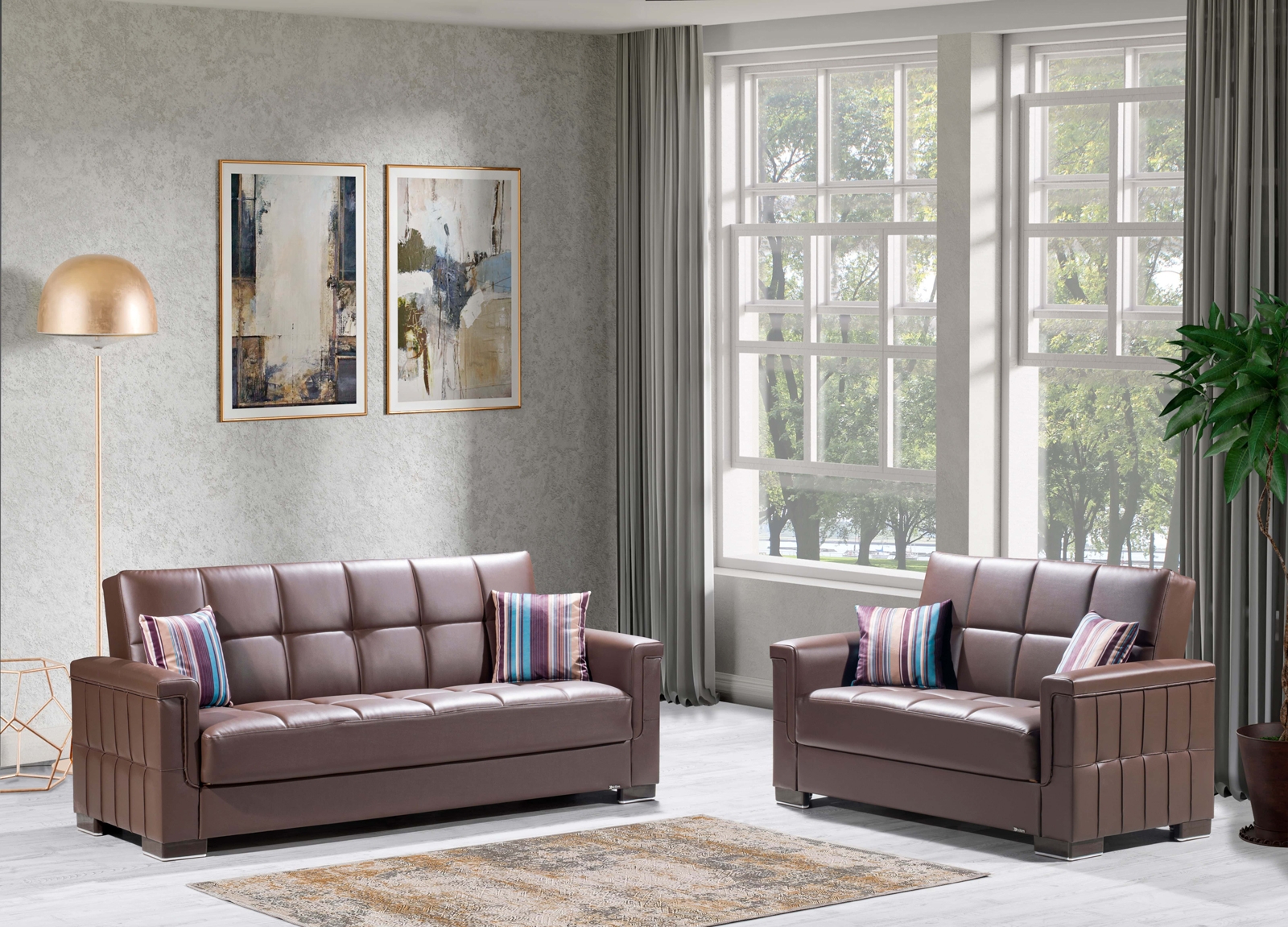 Armada Pro PU Convertible Living Room Set