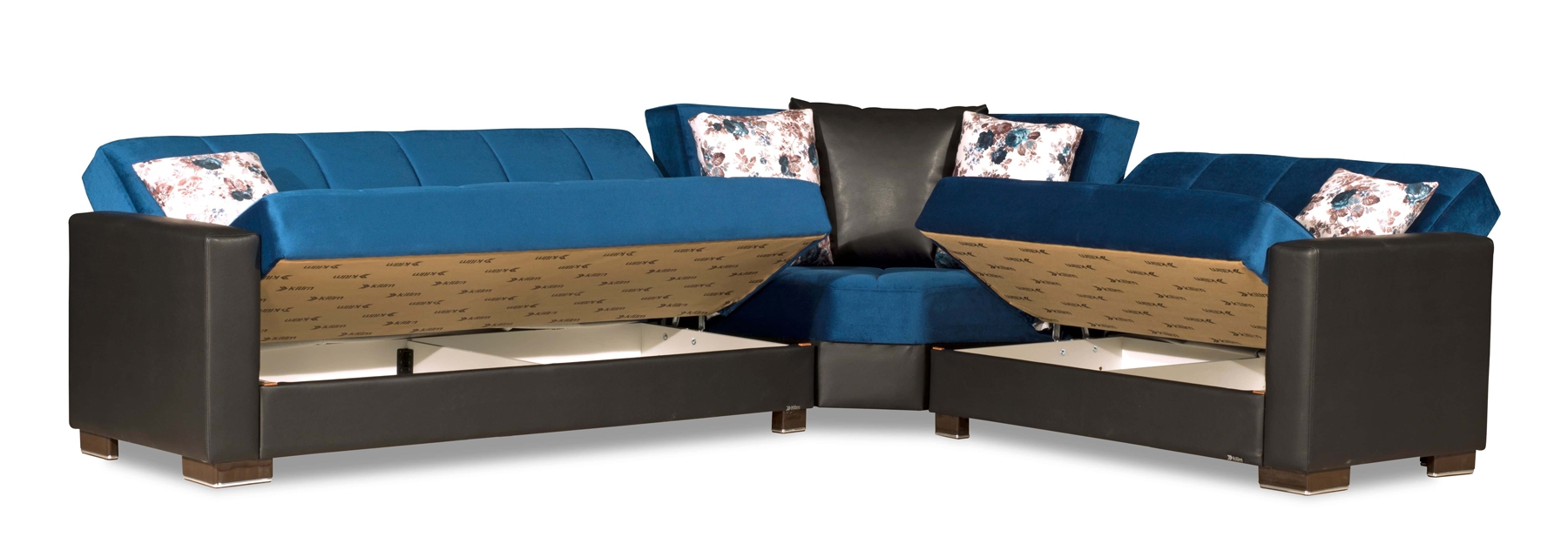Armada Fabric/PU Convertible Sectional Sofa