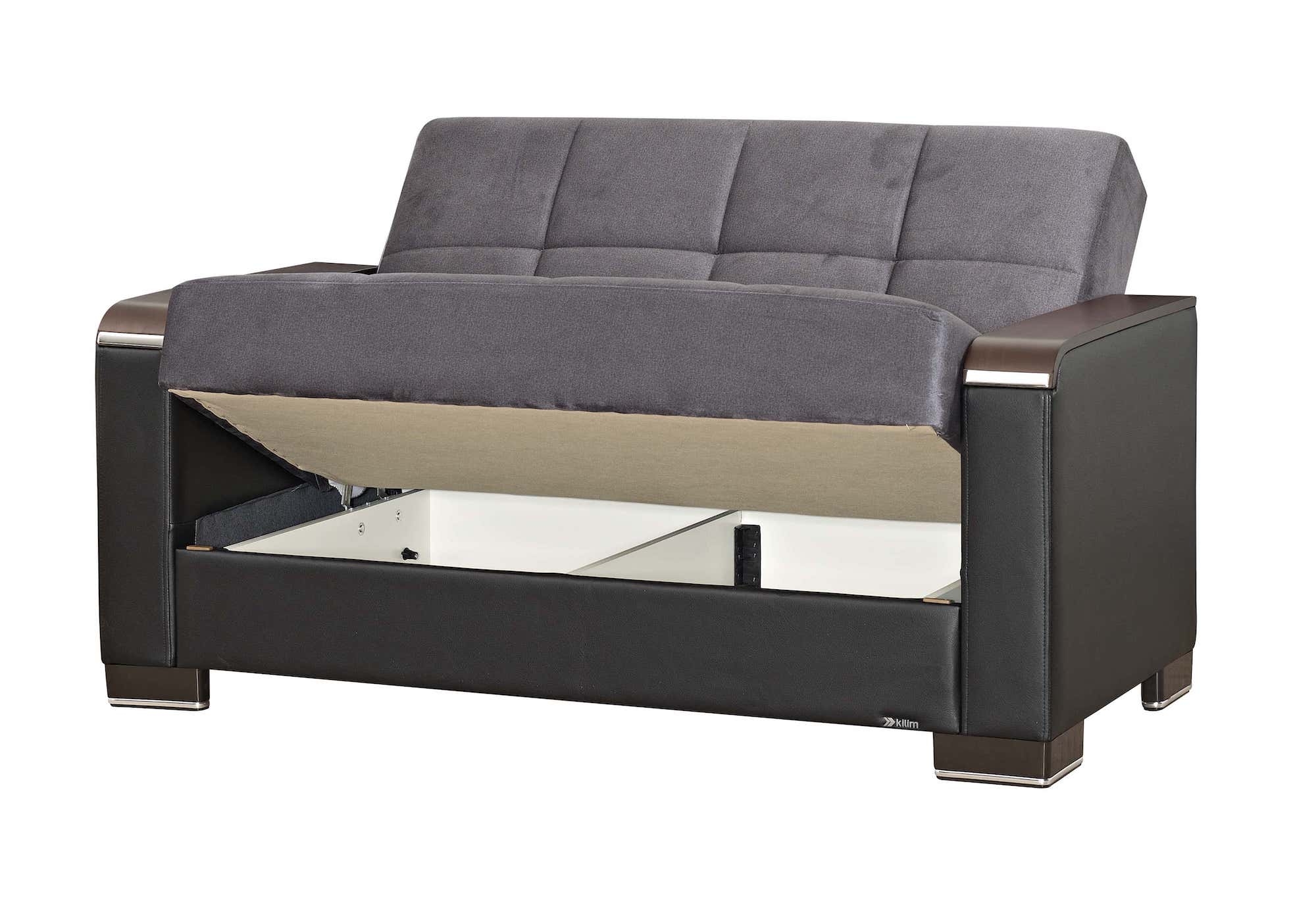 Armada X Fabric/PU Convertible Loveseat