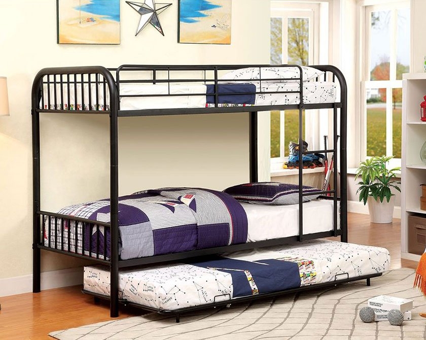 Rainbow Metal Bunk Bed, Twin Size