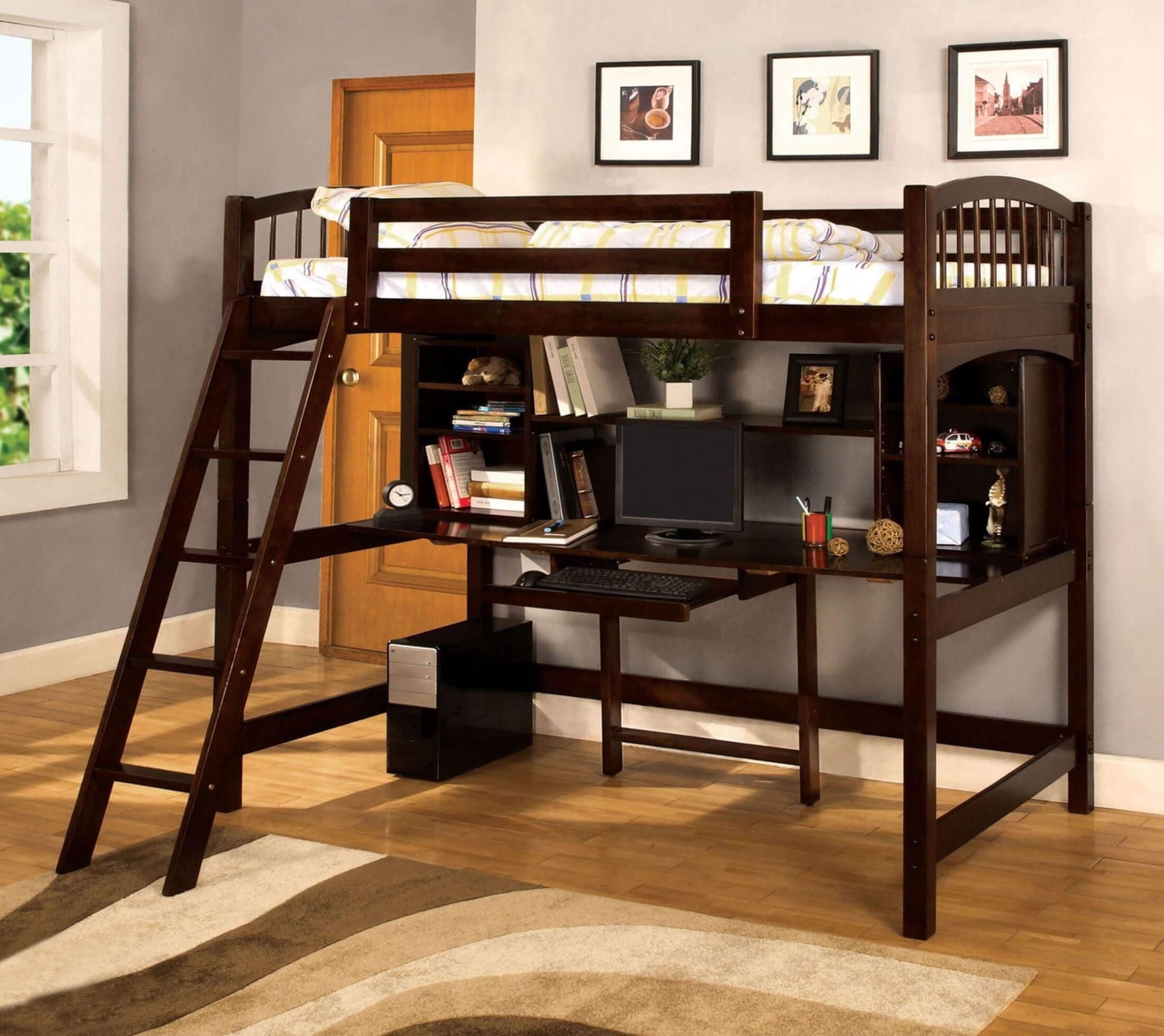Dakota Ridge Wood Bunk Bed w/Workstation