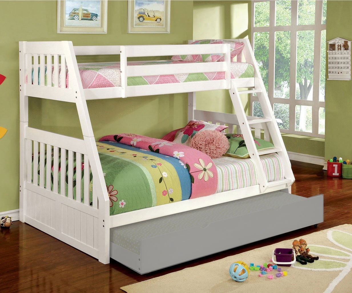 Canberra Wood Bunk Bed, Twin/Full Size